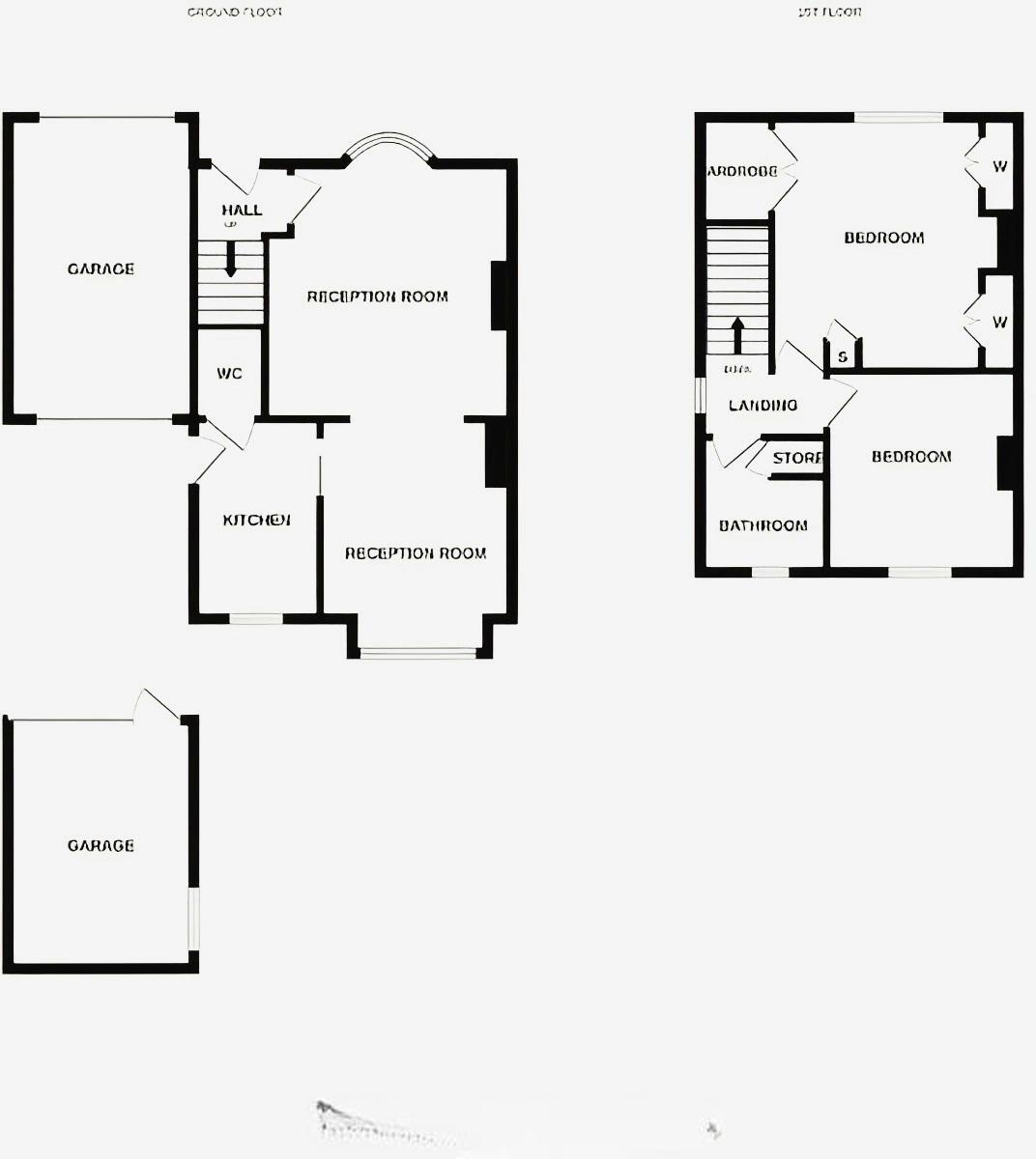 Floorplan of 2 bedroom Semi Detached House for sale, Central Avenue, Bucknall, Staffordshire, ST2