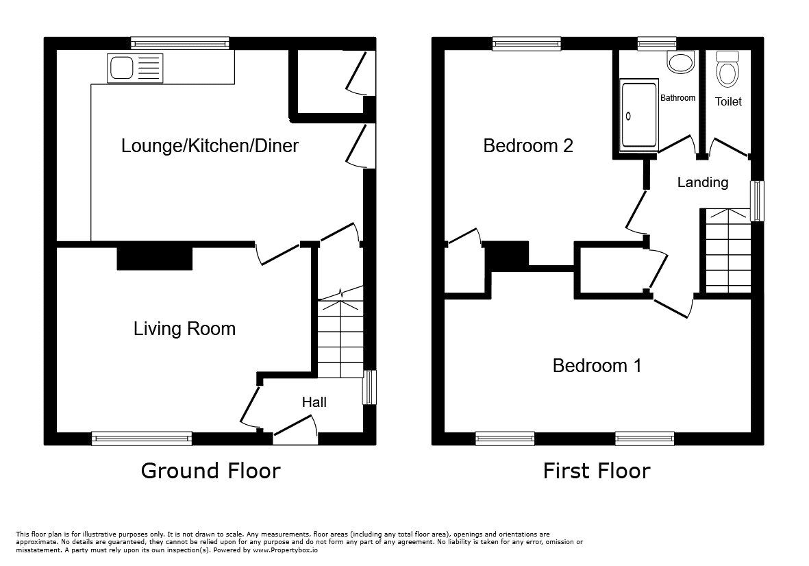 Floorplan of 2 bedroom Semi Detached House to rent, Housefield Road, Stoke-on-Trent, Staffordshire, ST2