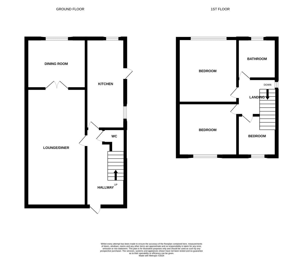 Floorplan of 3 bedroom Semi Detached House for sale, Blurton Road, Blurton, Staffordshire, ST3