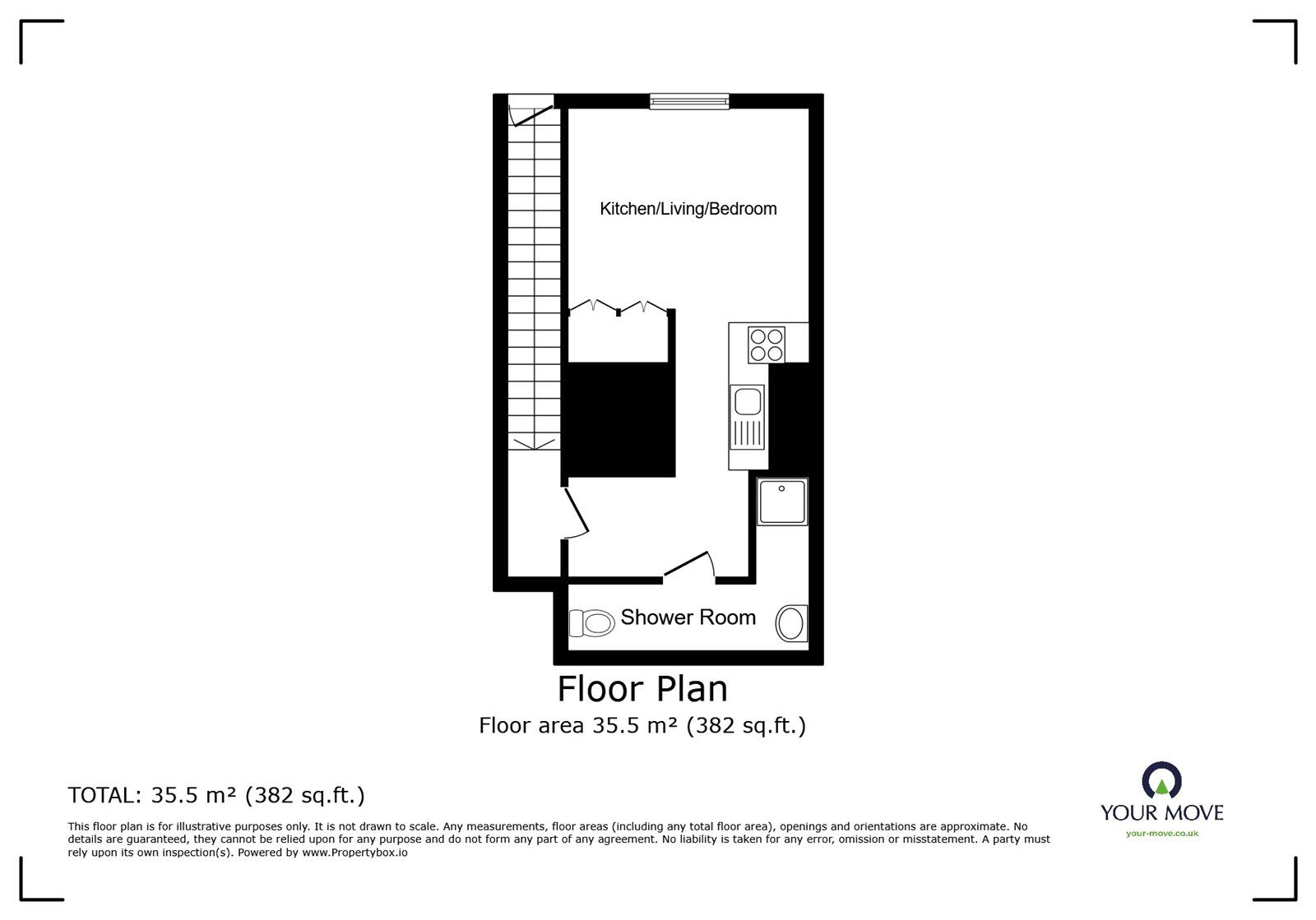 Floorplan of 1 bedroom  House to rent, Heathcote Road, Stoke-on-Trent, Staffordshire, ST3