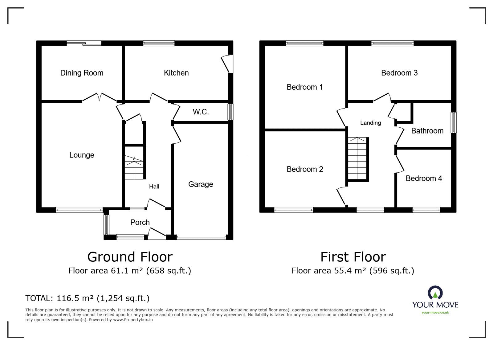 Floorplan of 4 bedroom Detached House for sale, Vicarage Road, Tean, Staffordshire, ST10