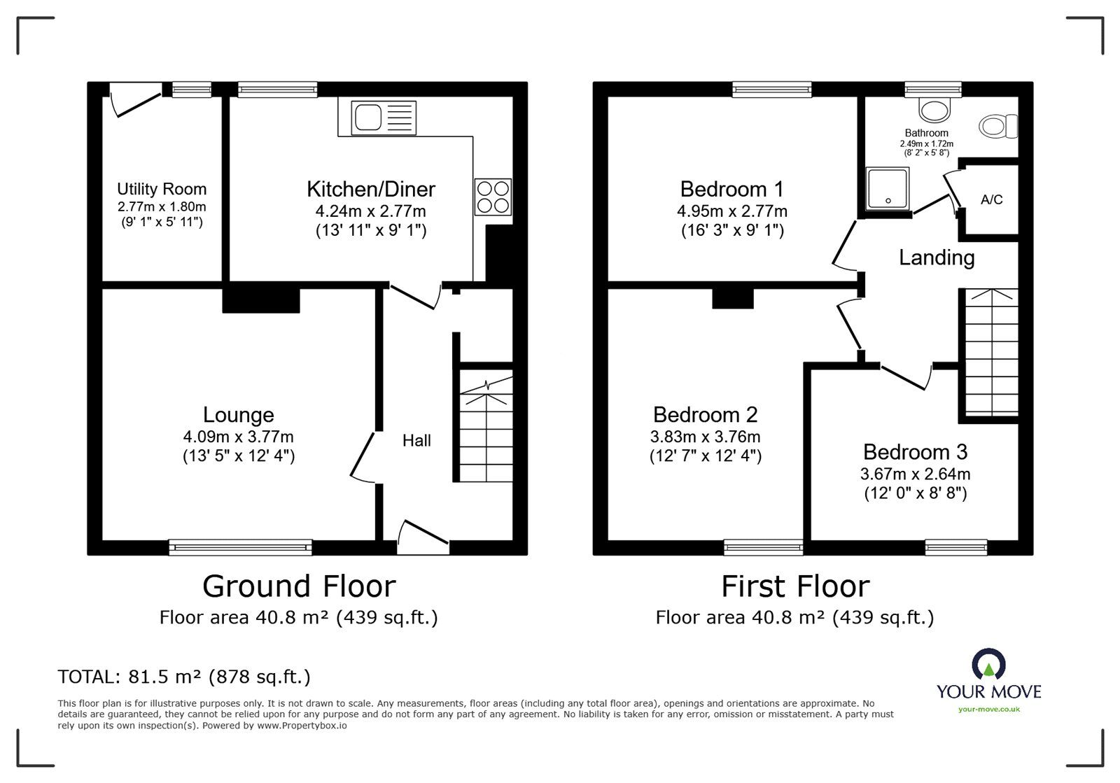 Floorplan of 3 bedroom Semi Detached House to rent, Stansmore Road, Stoke-on-Trent, Staffordshire, ST3