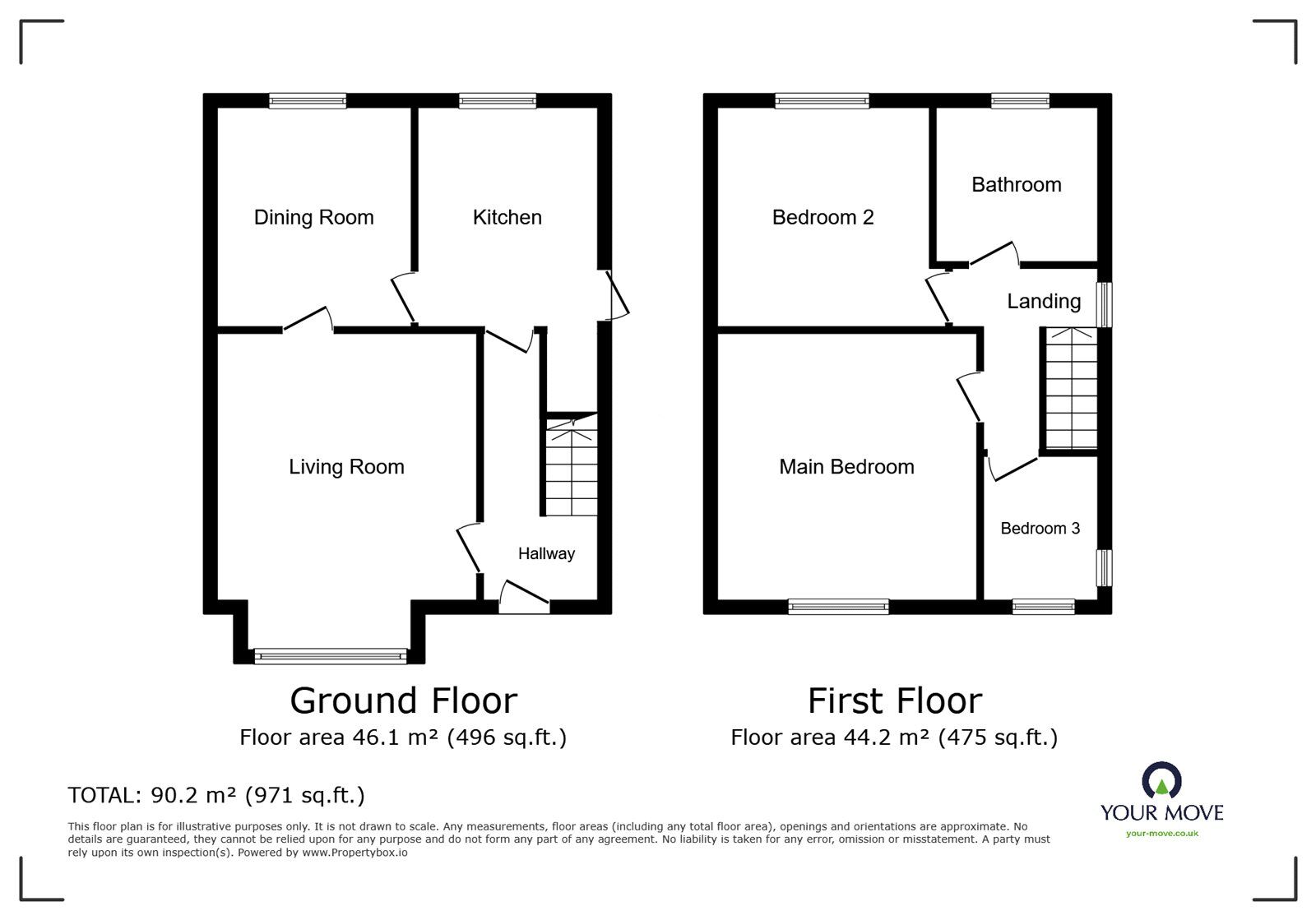 Floorplan of 3 bedroom Semi Detached House to rent, Seddon Road, Stoke-on-Trent, Staffordshire, ST3