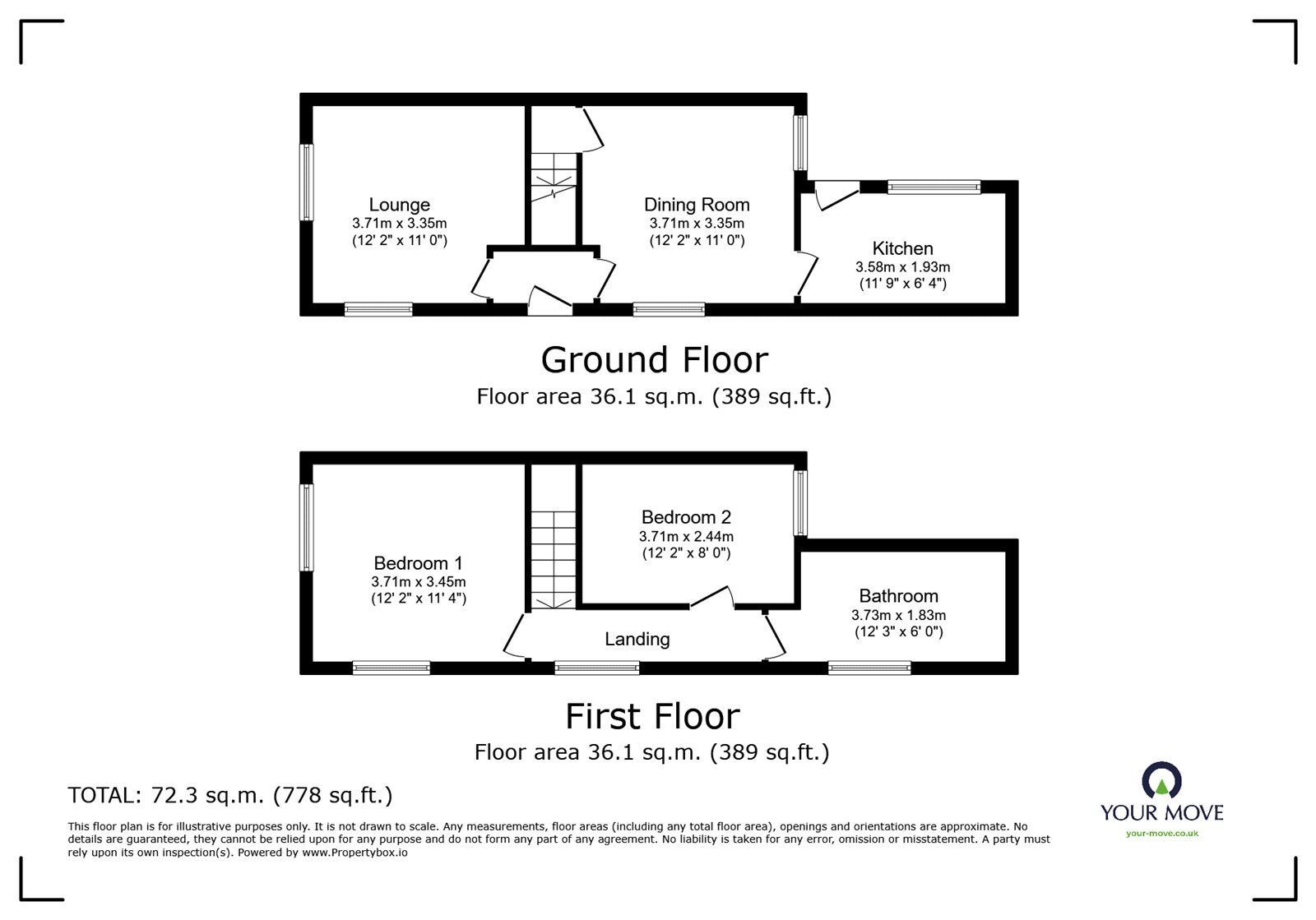 Floorplan of 2 bedroom End Terrace House to rent, Milford Street, Stoke-on-Trent, Staffordshire, ST4