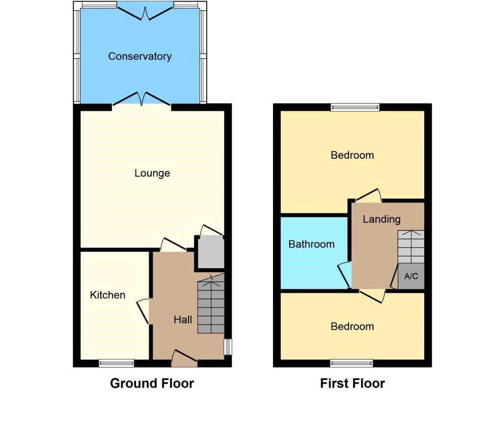 Floorplan of 2 bedroom Semi Detached House for sale, Ravenna Way, Meir Hay, Stoke On Trent, ST3