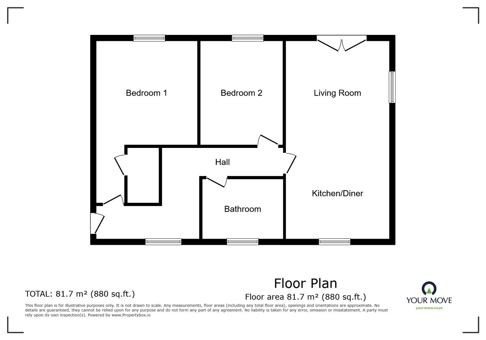 Floorplan of 2 bedroom  Flat to rent, James Street, Stoke-on-Trent, Staffordshire, ST4