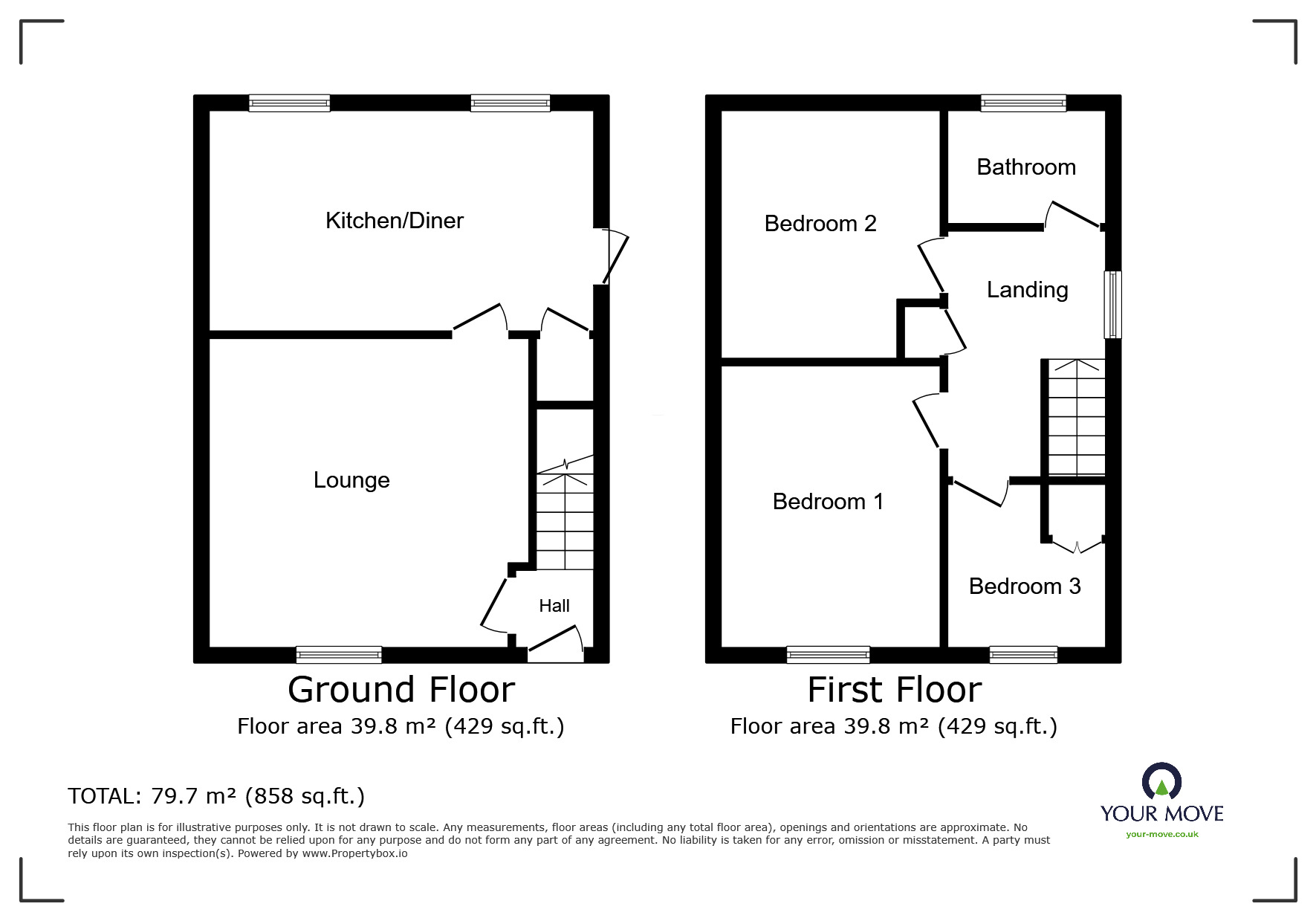 Floorplan of 3 bedroom Semi Detached House for sale, Priestley Drive, Meir Hay, Staffordshire, ST3