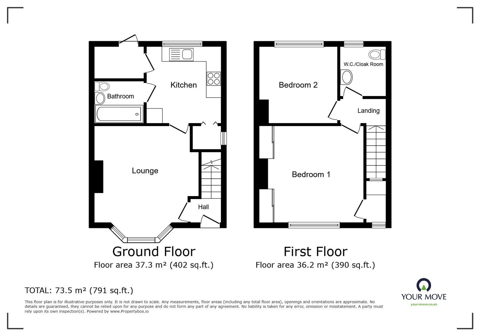 Floorplan of 2 bedroom End Terrace House for sale, Philip Street, Fenton, Staffordshire, ST4