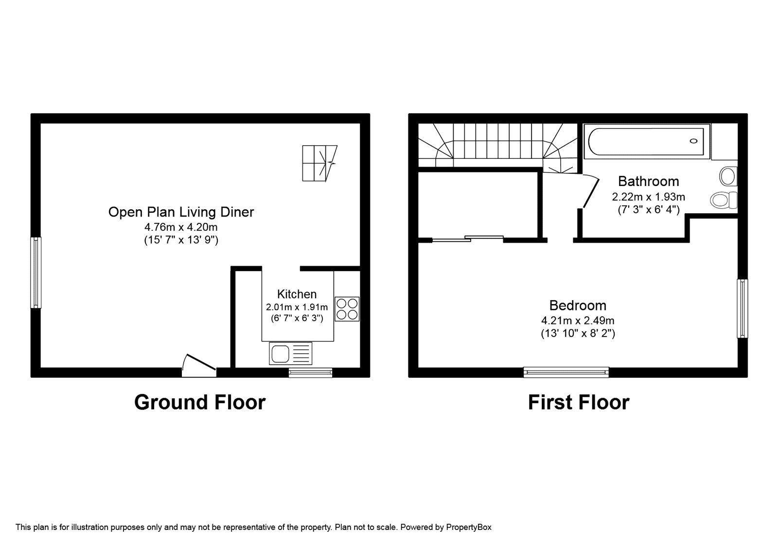 Floorplan of 1 bedroom  House to rent, Roundhill Way, Loughborough, Leicestershire, LE11