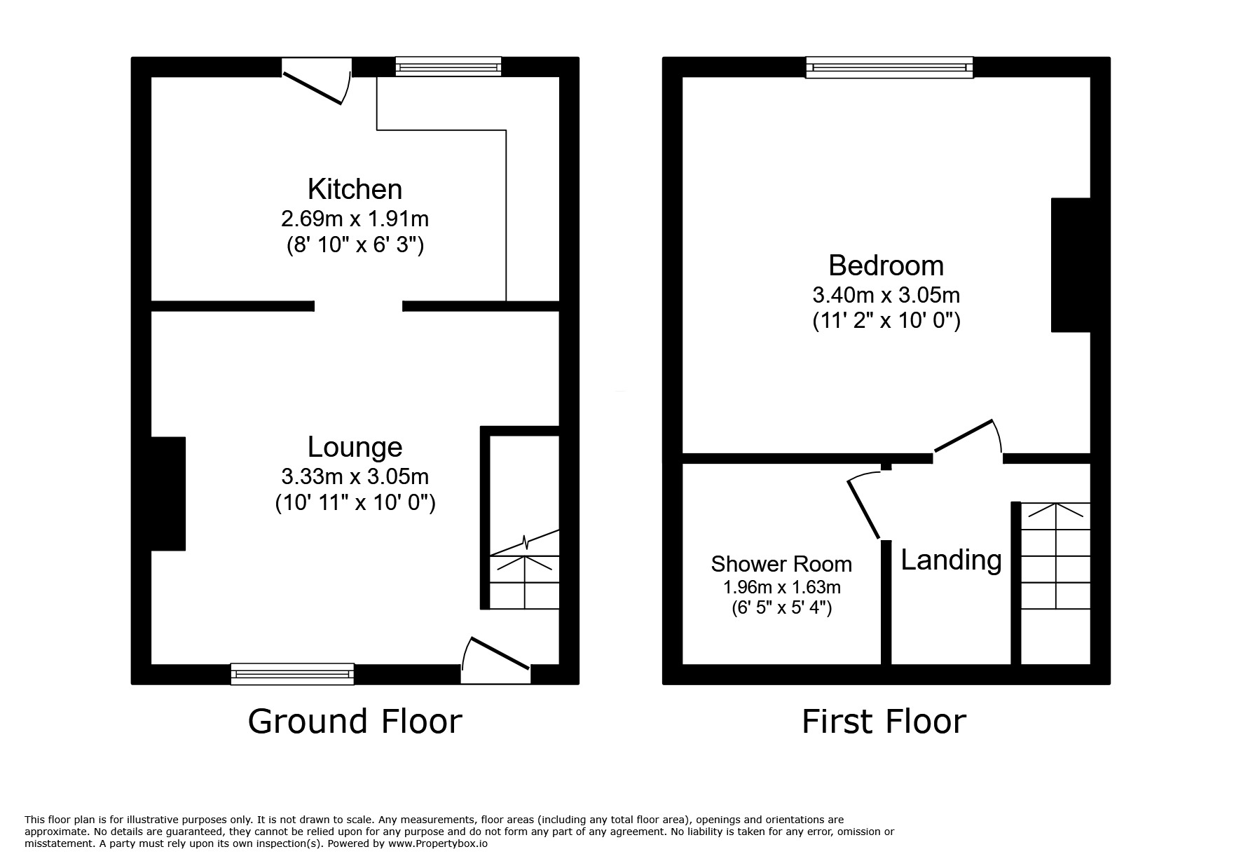 Floorplan of 1 bedroom Mid Terrace Property for sale, Bollards Lane, Sutton Bonington, Nottinghamshire, LE12