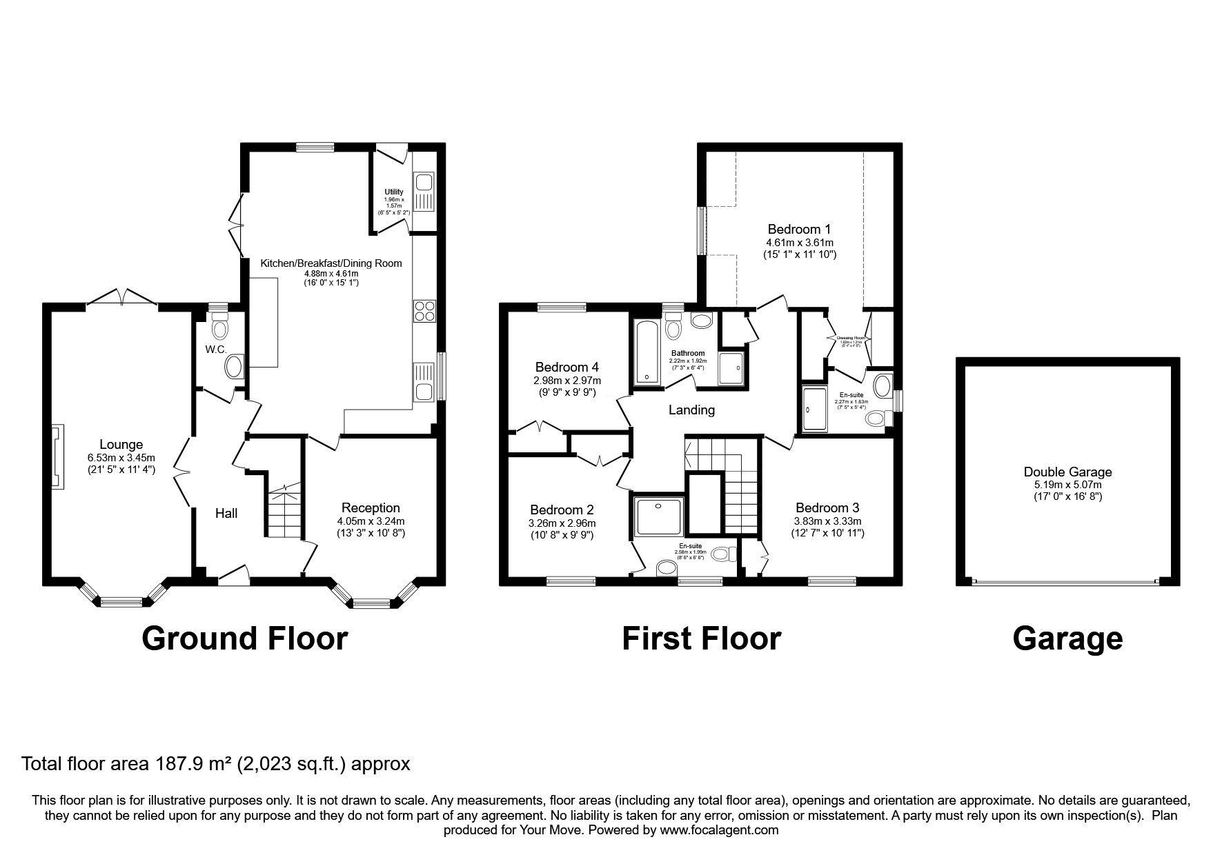 Floorplan of 4 bedroom Detached House for sale, Waistrell Drive, Loughborough, LE11