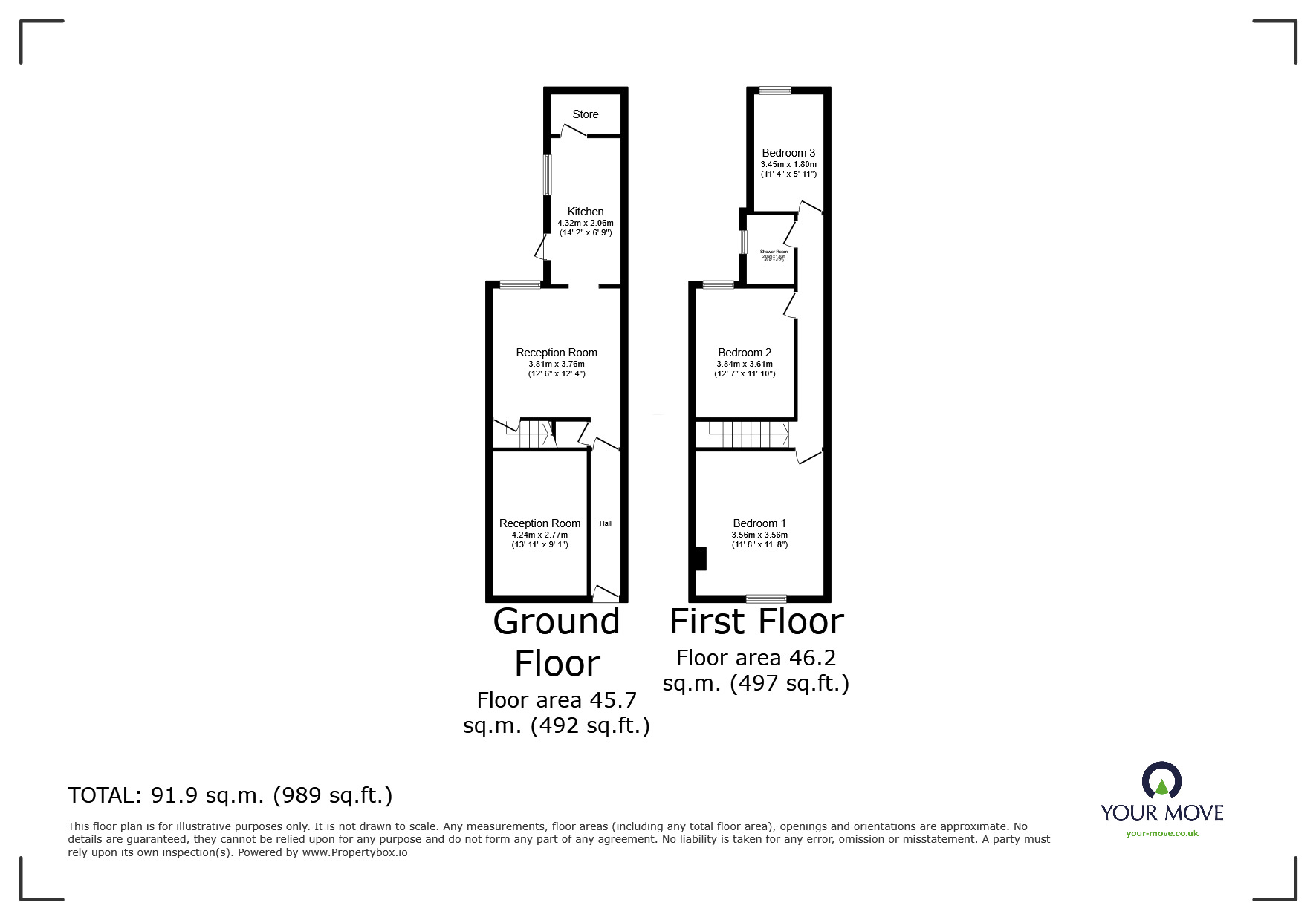 Floorplan of 3 bedroom Mid Terrace House for sale, Howard Street, Loughborough, LE11