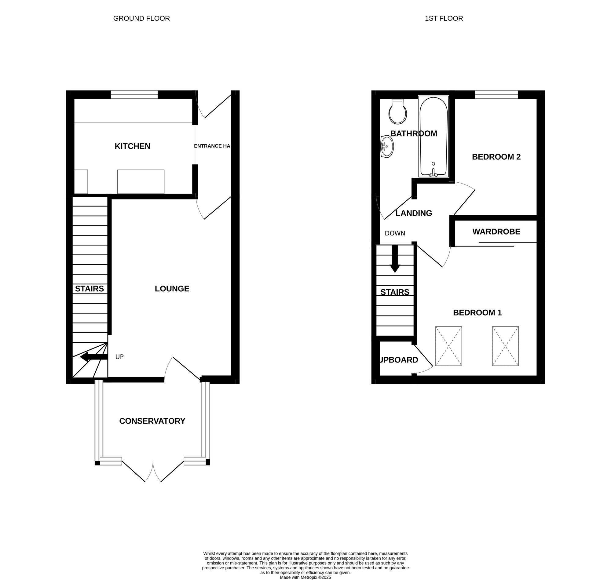 Floorplan of 2 bedroom Mid Terrace House for sale, Lucerne Close, Carlton Colville, Suffolk, NR33