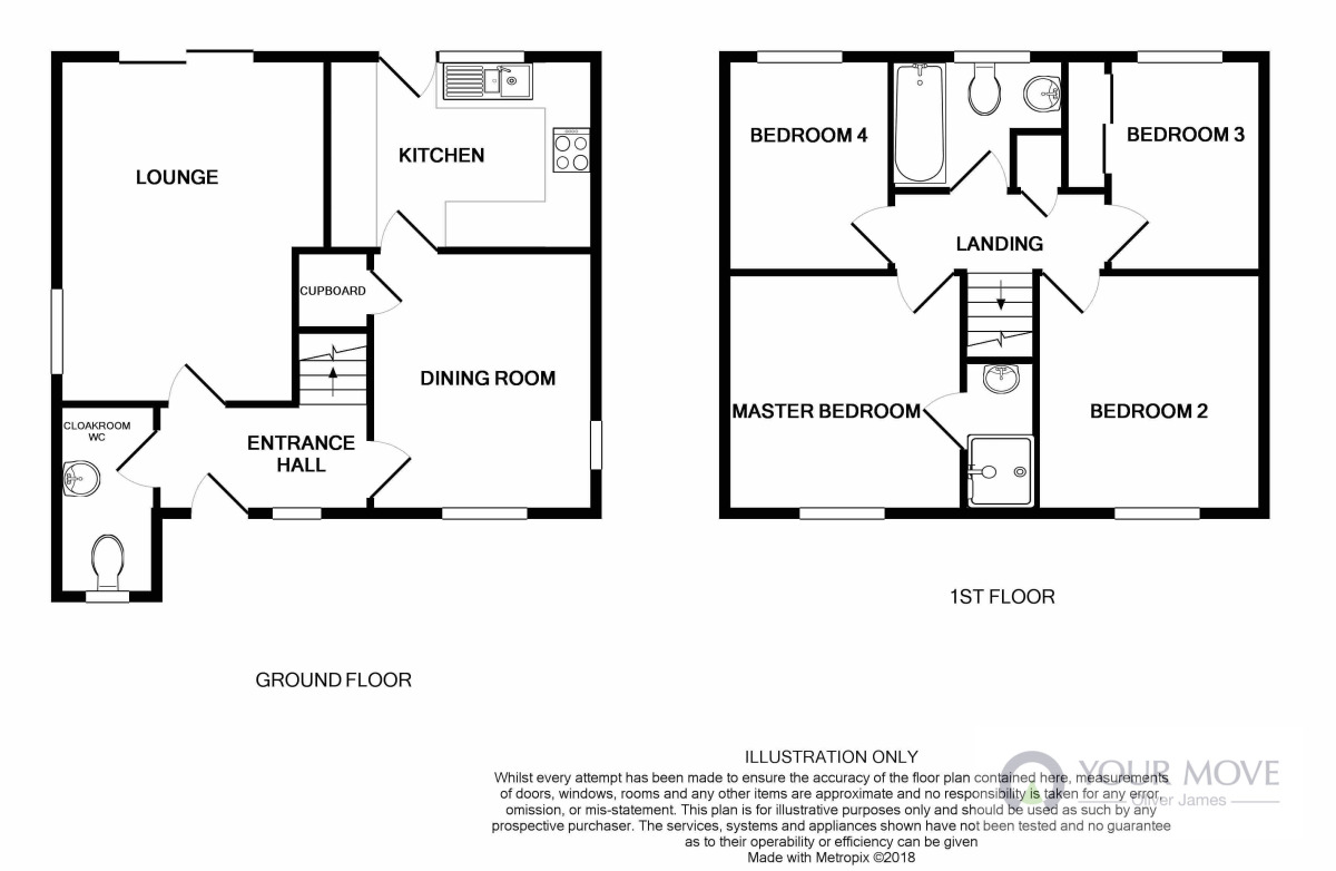 Floorplan of 4 bedroom Detached House to rent, The Parklands, Carlton Colville, Suffolk, NR33