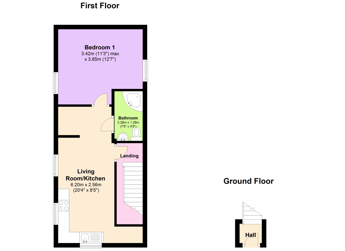 Floorplan of 1 bedroom  Flat to rent, The Street, Radstock, BA3