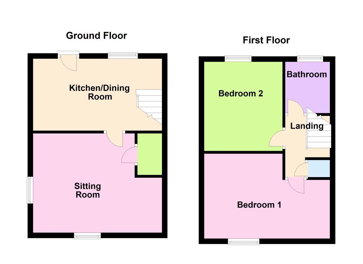 Floorplan of 2 bedroom Semi Detached House to rent, Thicket Mead, Midsomer Norton, Radstock, BA3