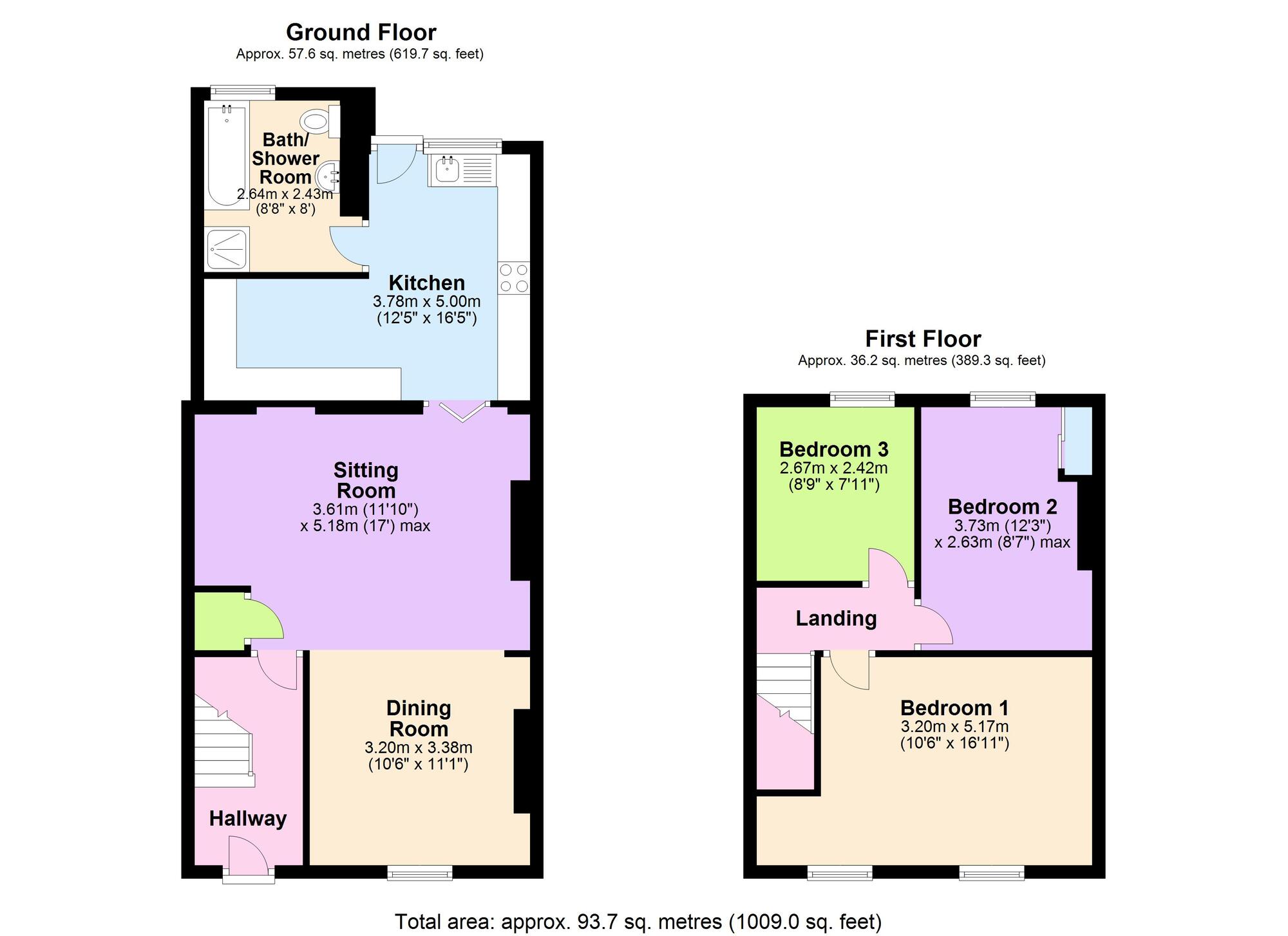 Floorplan of 3 bedroom Mid Terrace House for sale, Frome Road, Radstock, Somerset, BA3