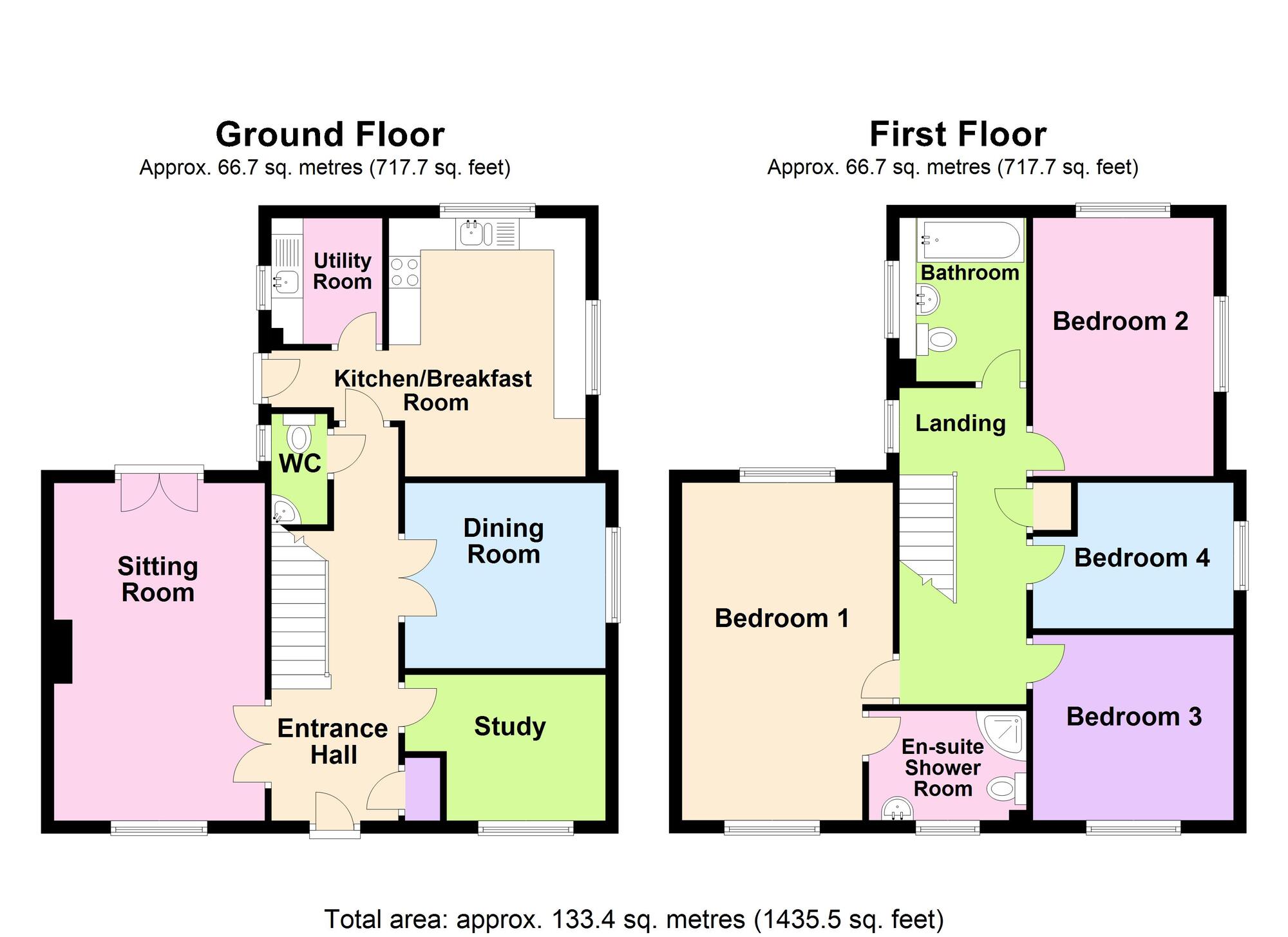 Floorplan of 4 bedroom Detached House for sale, Blackberry Way, Midsomer Norton, Bath and North East So, BA3