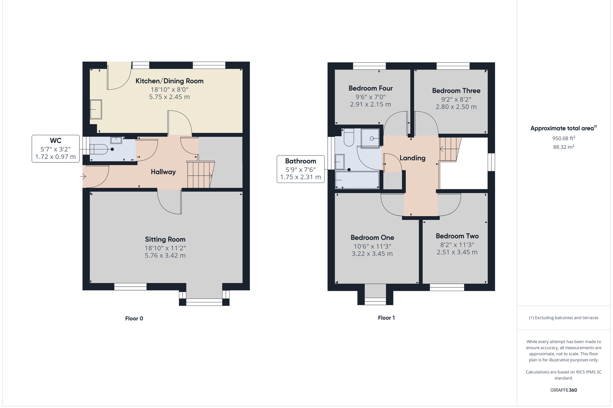 Floorplan of 4 bedroom Detached House for sale, Beaufort Avenue, Midsomer Norton, Somerset, BA3