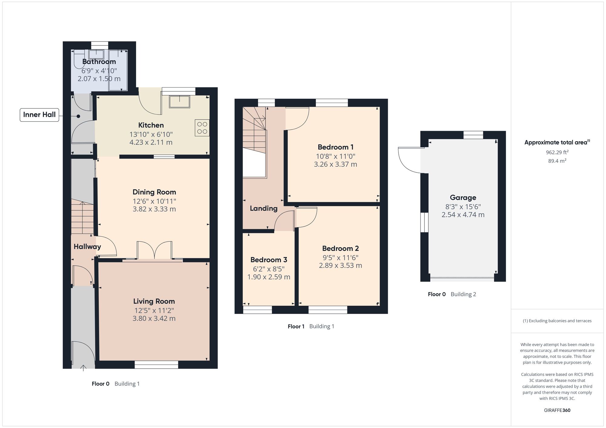 Floorplan of 3 bedroom End Terrace House for sale, Charlton Road, Midsomer Norton, Somerset, BA3