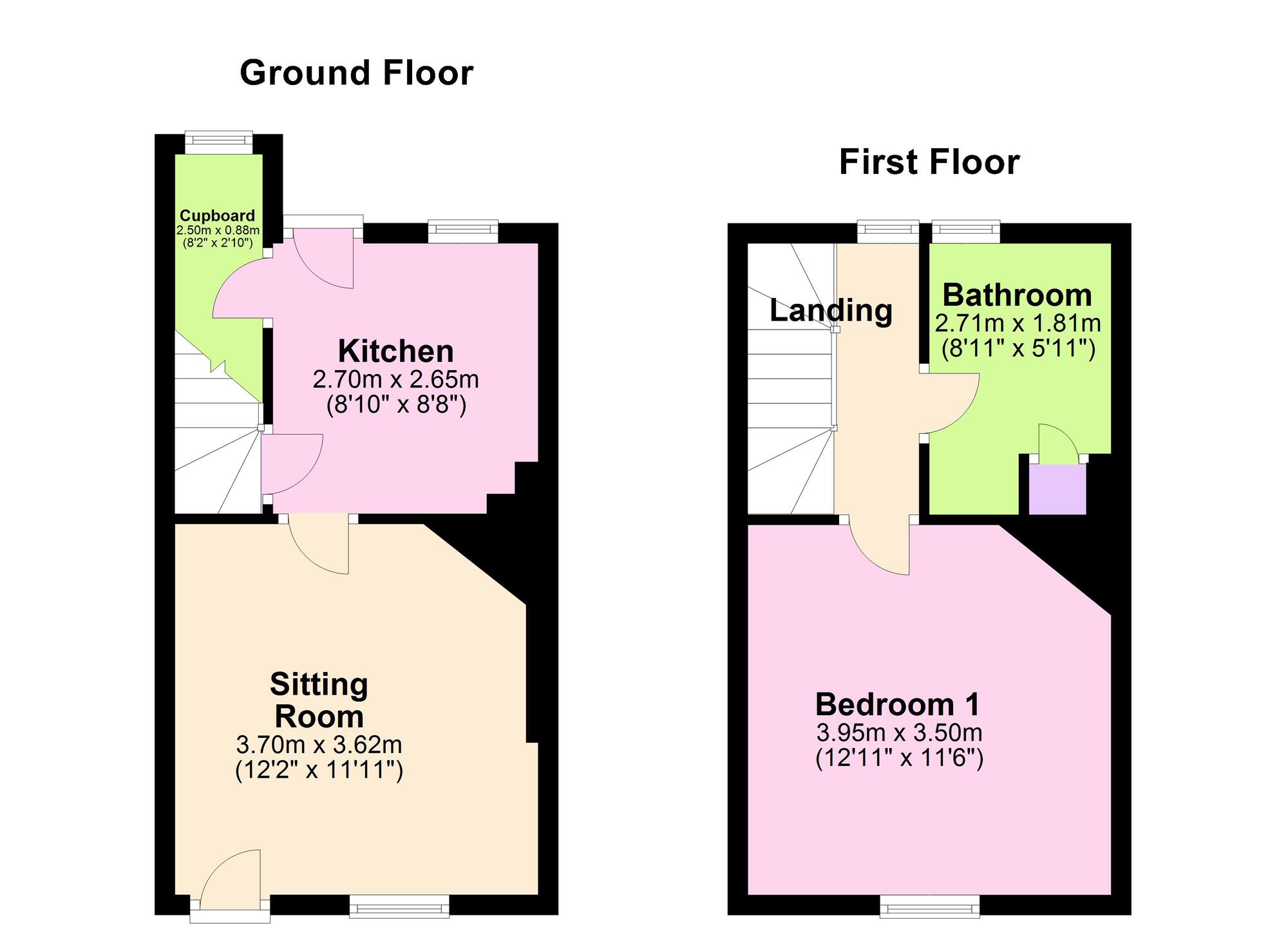 Floorplan of 1 bedroom Mid Terrace House for sale, High Street, Midsomer Norton, Somerset, BA3