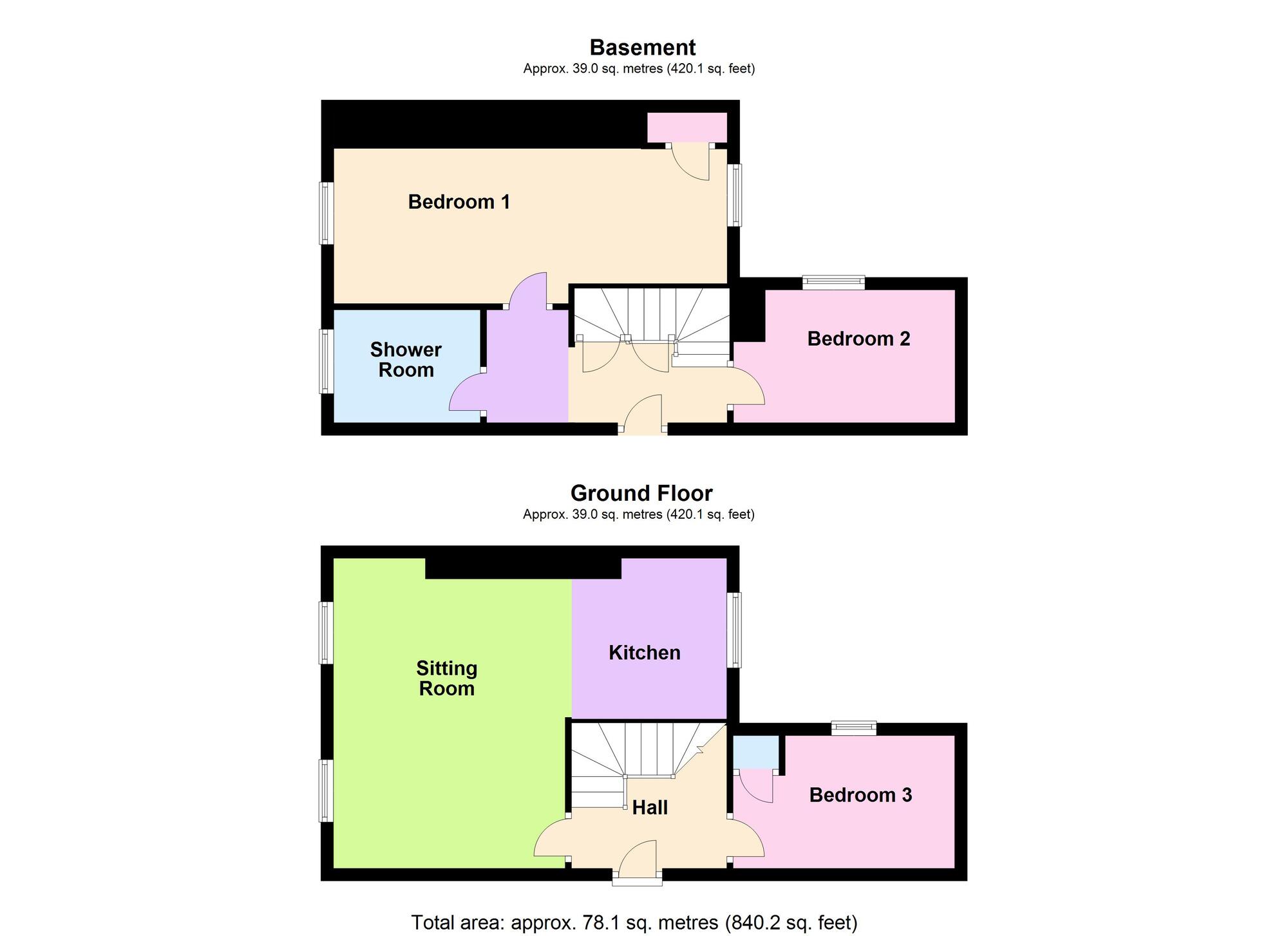 Floorplan of 3 bedroom  Flat to rent, Fountain Buildings, Bath, Somerset, BA1