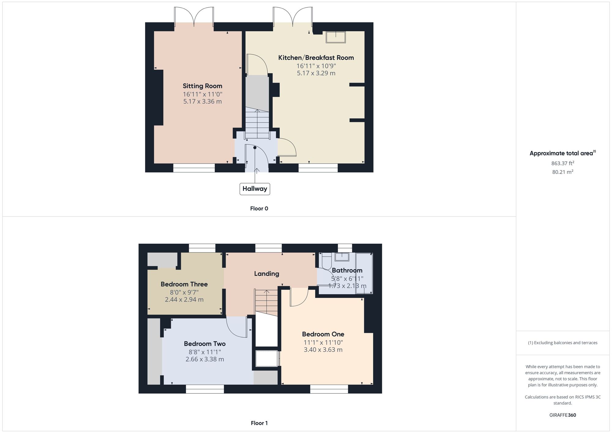 Floorplan of 3 bedroom Mid Terrace House for sale, Elm Tree Avenue, Westfield, Somerset, BA3