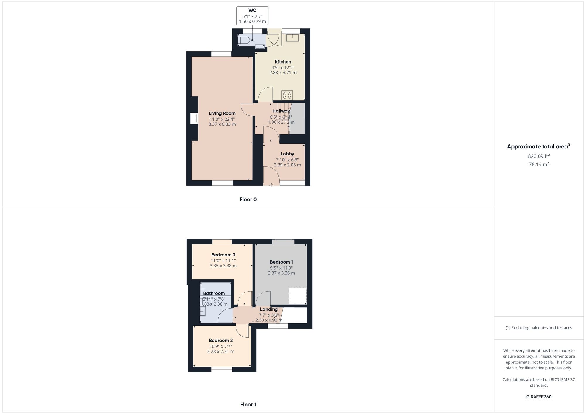 Floorplan of 3 bedroom Mid Terrace House for sale, Waldegrave Terrace, Radstock, Somerset, BA3