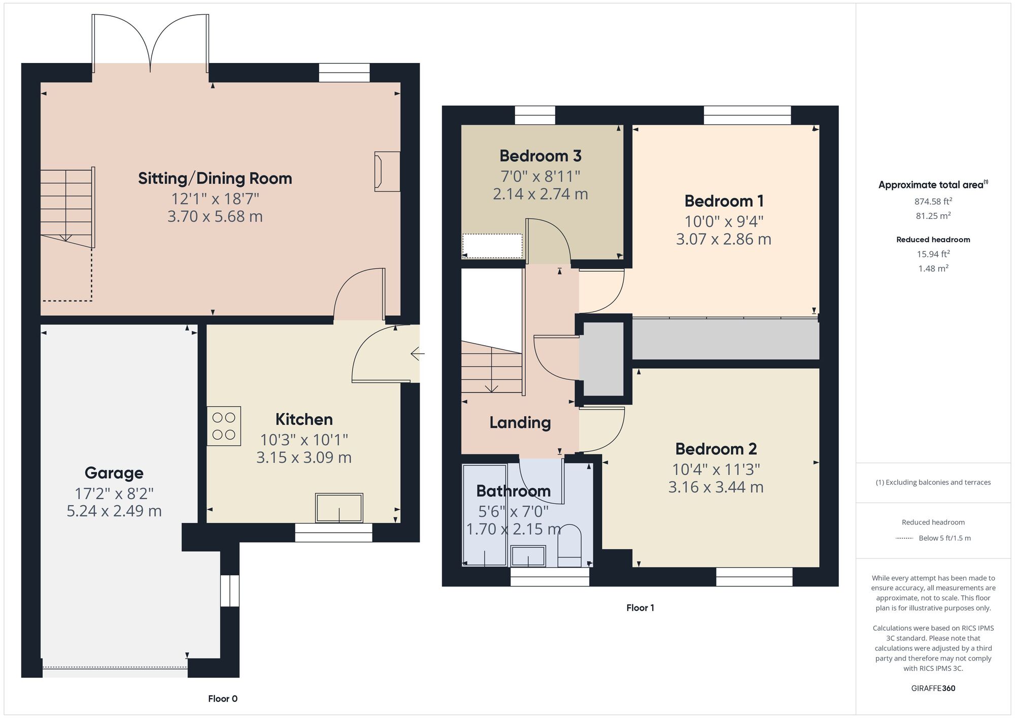 Floorplan of 3 bedroom Semi Detached House for sale, Waterford Park, Westfield, Somerset, BA3