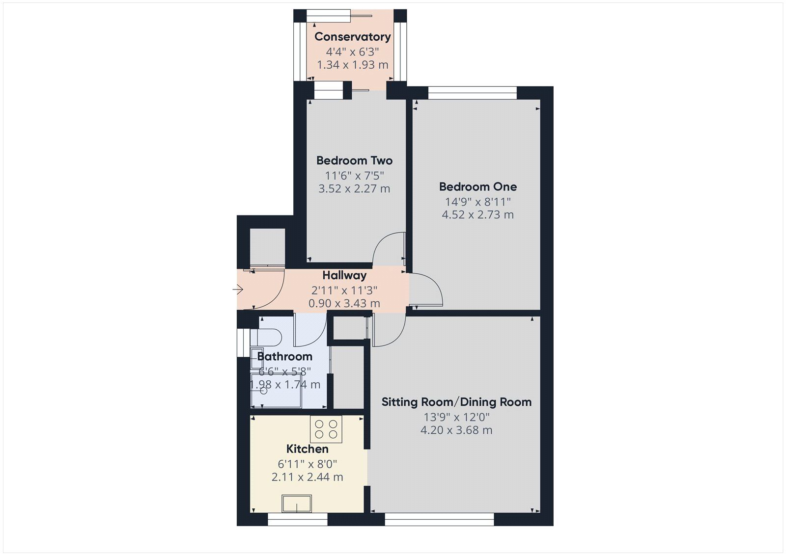 Floorplan of 2 bedroom  Flat for sale, May Tree Road, Westfield, Somerset, BA3