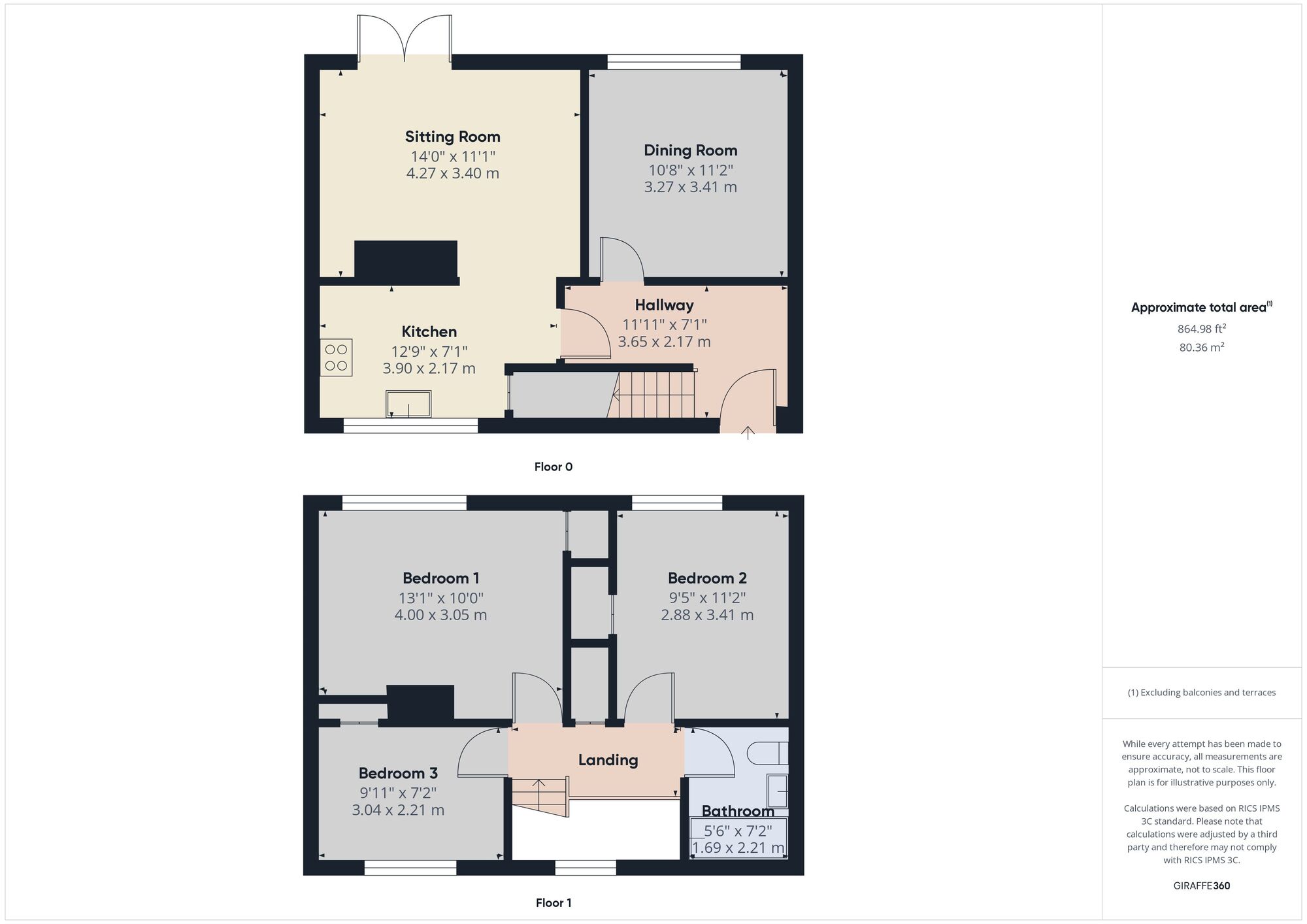 Floorplan of 3 bedroom Mid Terrace House for sale, Sycamore Road, Radstock, Somerset, BA3