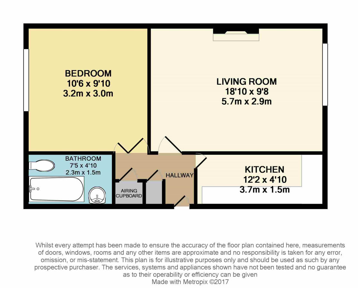 Floorplan of 1 bedroom  Flat to rent, Roseville Close, Norwich, NR1