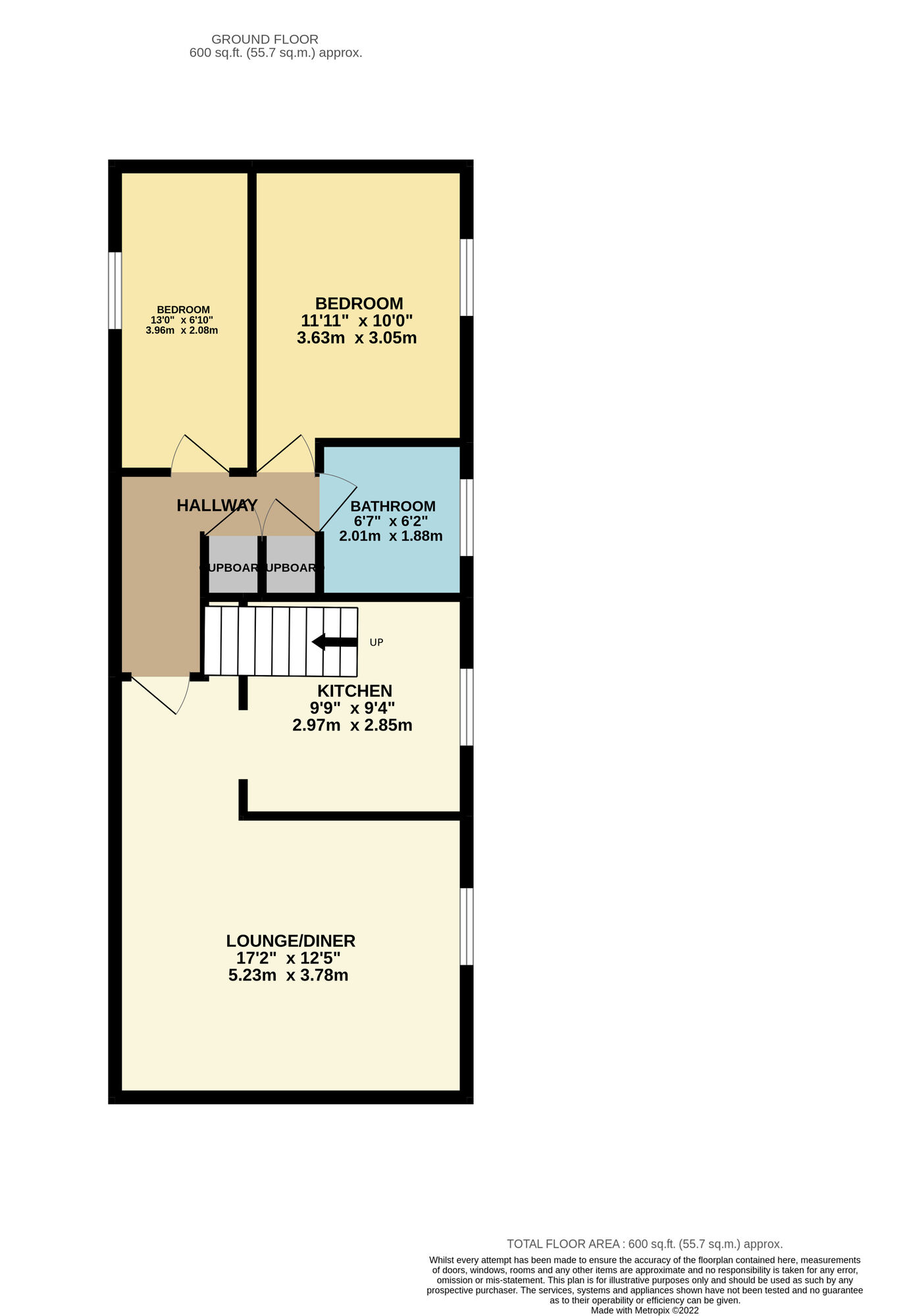 Floorplan of 2 bedroom  Flat for sale, Unicorn Yard, Norwich, Norfolk, NR3