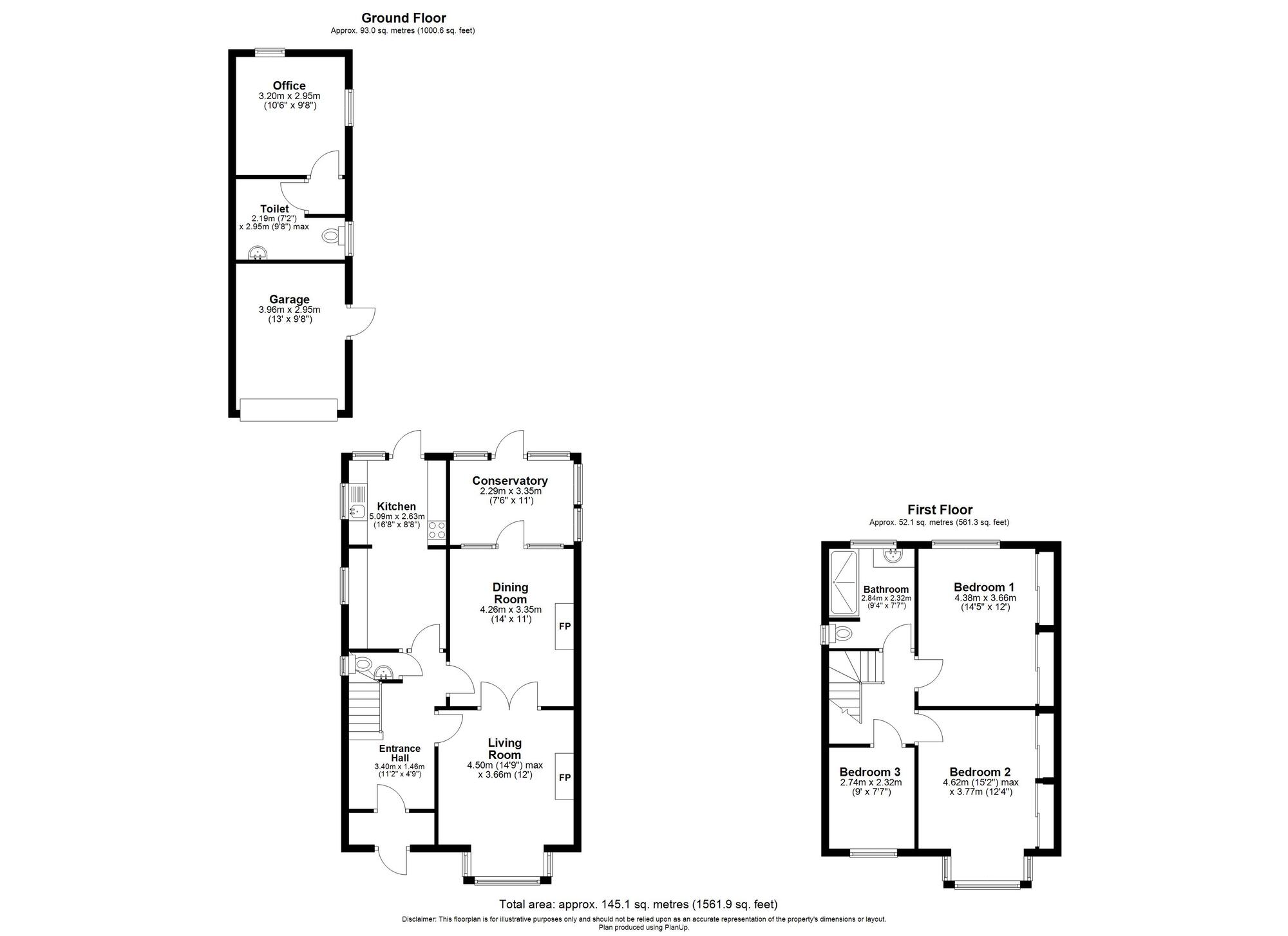 Floorplan of 3 bedroom Detached House for sale, Thunder Lane, Norwich, Norfolk, NR7