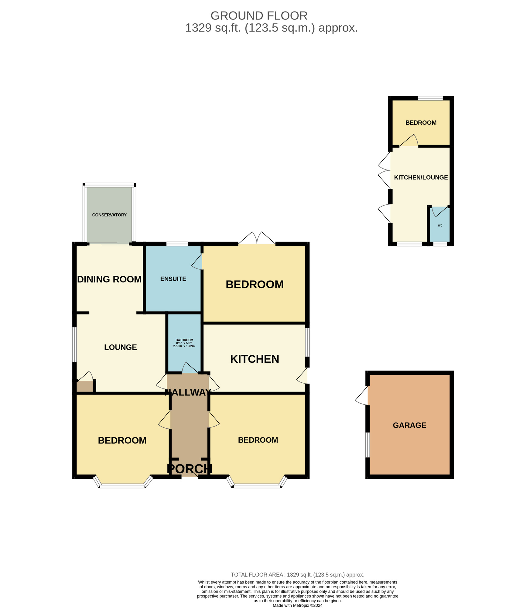 Floorplan of 3 bedroom Detached Bungalow for sale, Greenborough Road, Norwich, Norfolk, NR7