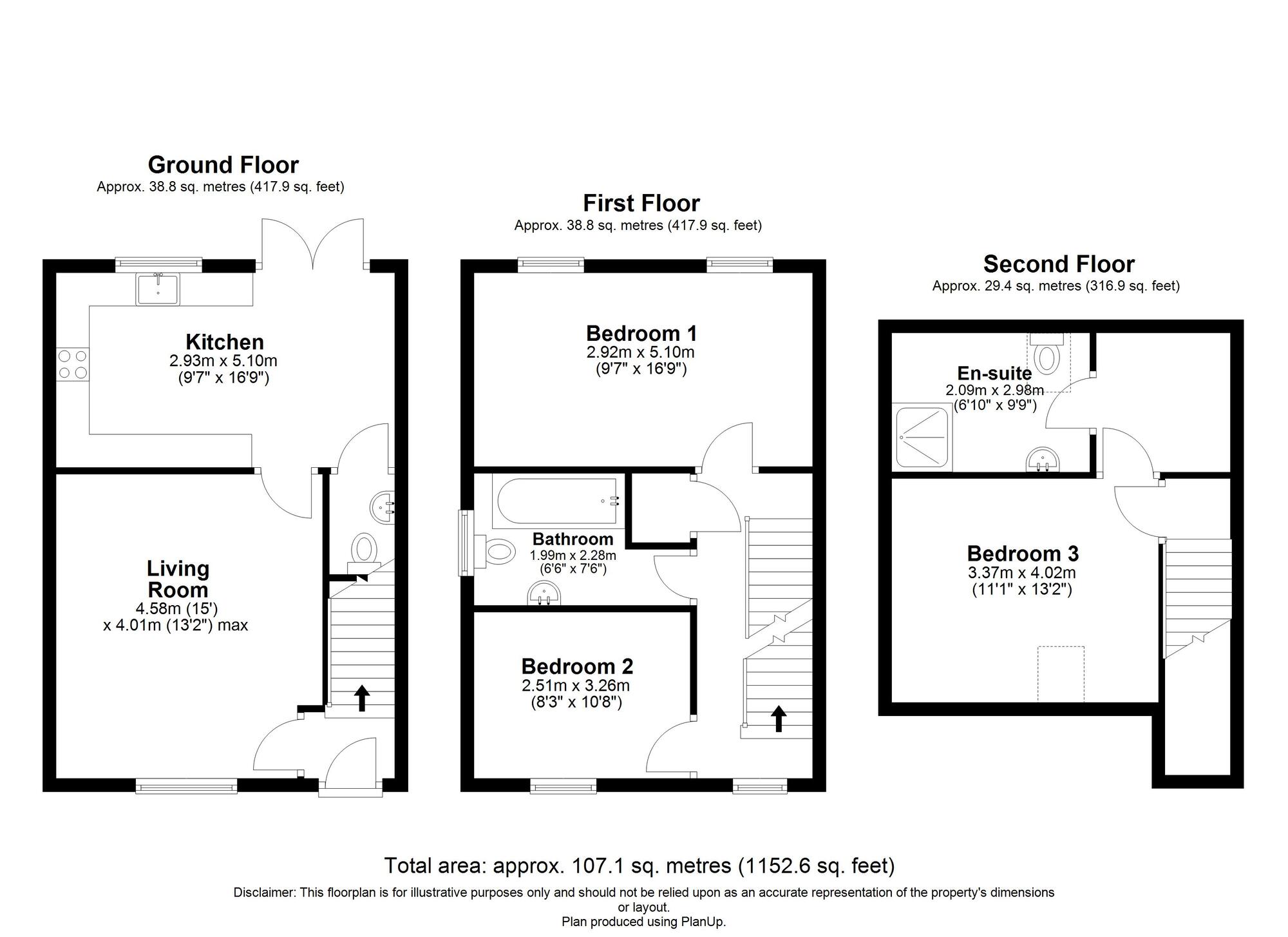 Floorplan of 3 bedroom Semi Detached House for sale, Boulton Road, Norwich, Norfolk, NR7