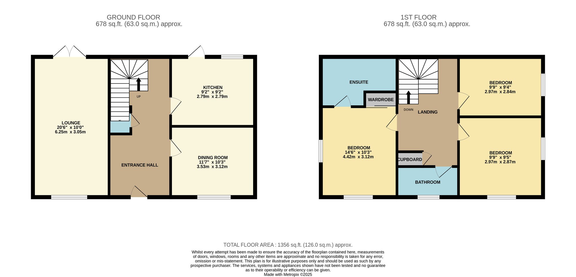 Floorplan of 3 bedroom Detached House for sale, Windsor Park Gardens, Norwich, Norfolk, NR6