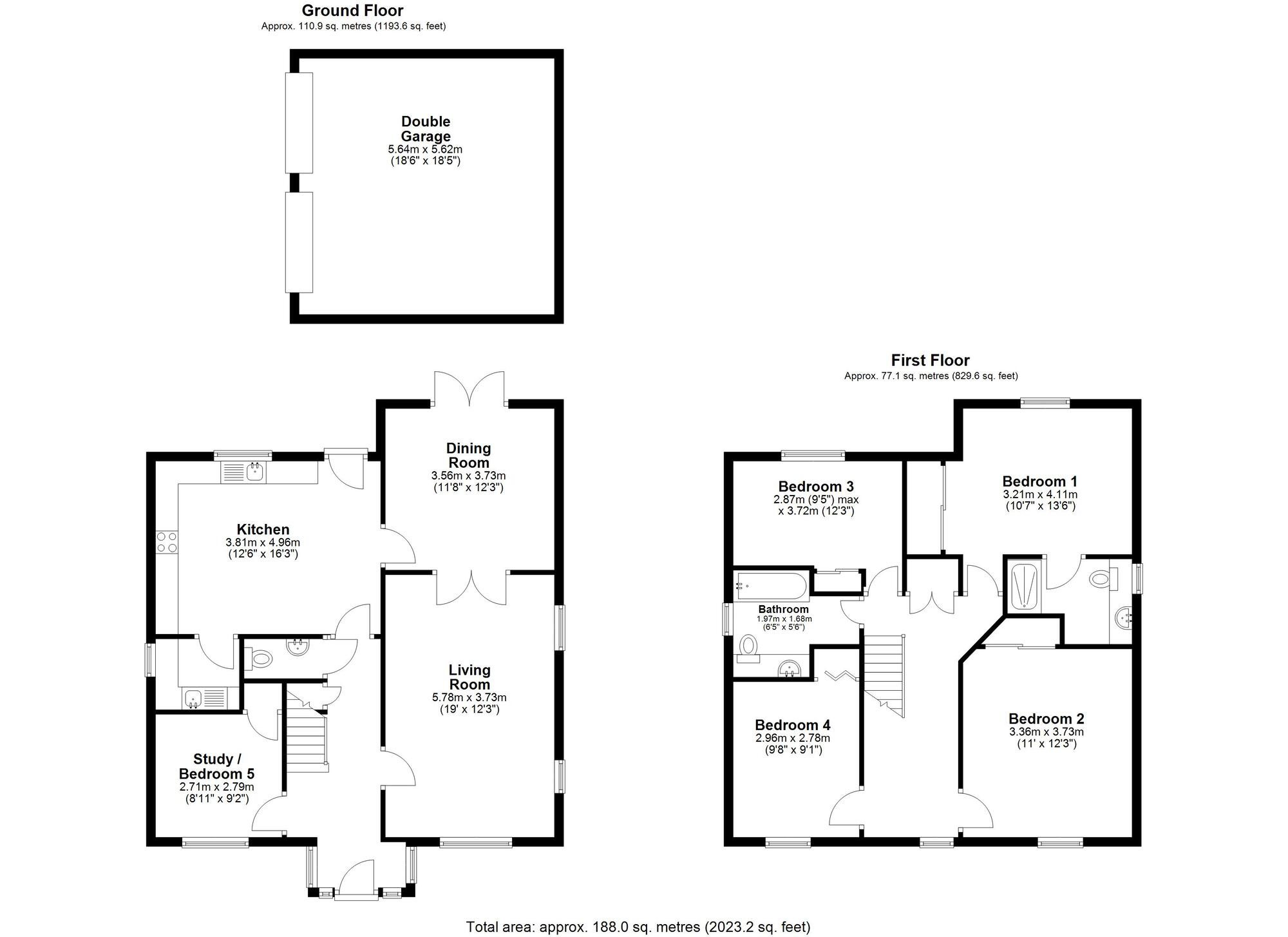 Floorplan of 4 bedroom Detached House for sale, Wroxham Road, Norwich, Norfolk, NR7