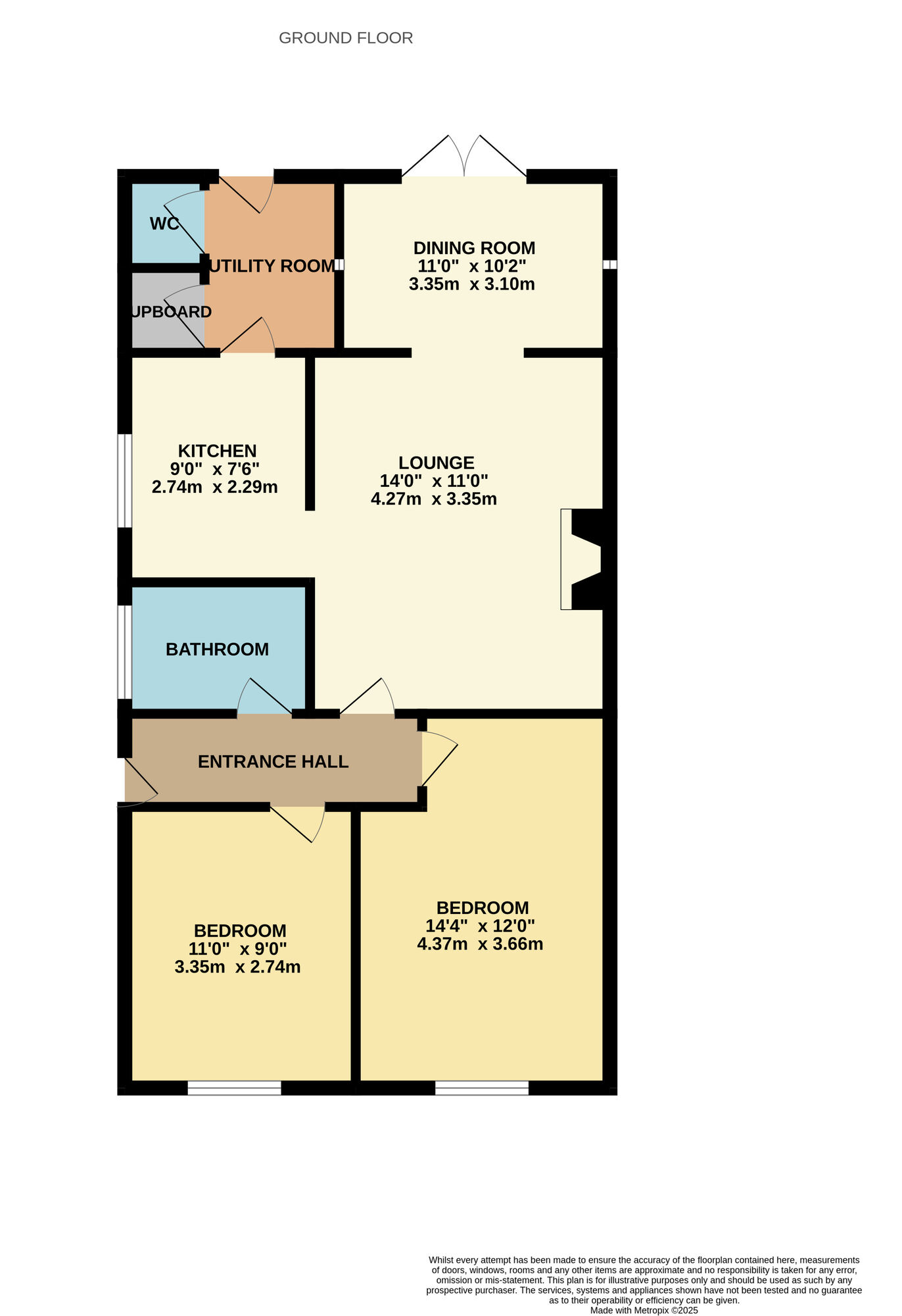 Floorplan of 2 bedroom Semi Detached Bungalow for sale, Lloyd Road, Norwich, Norfolk, NR1