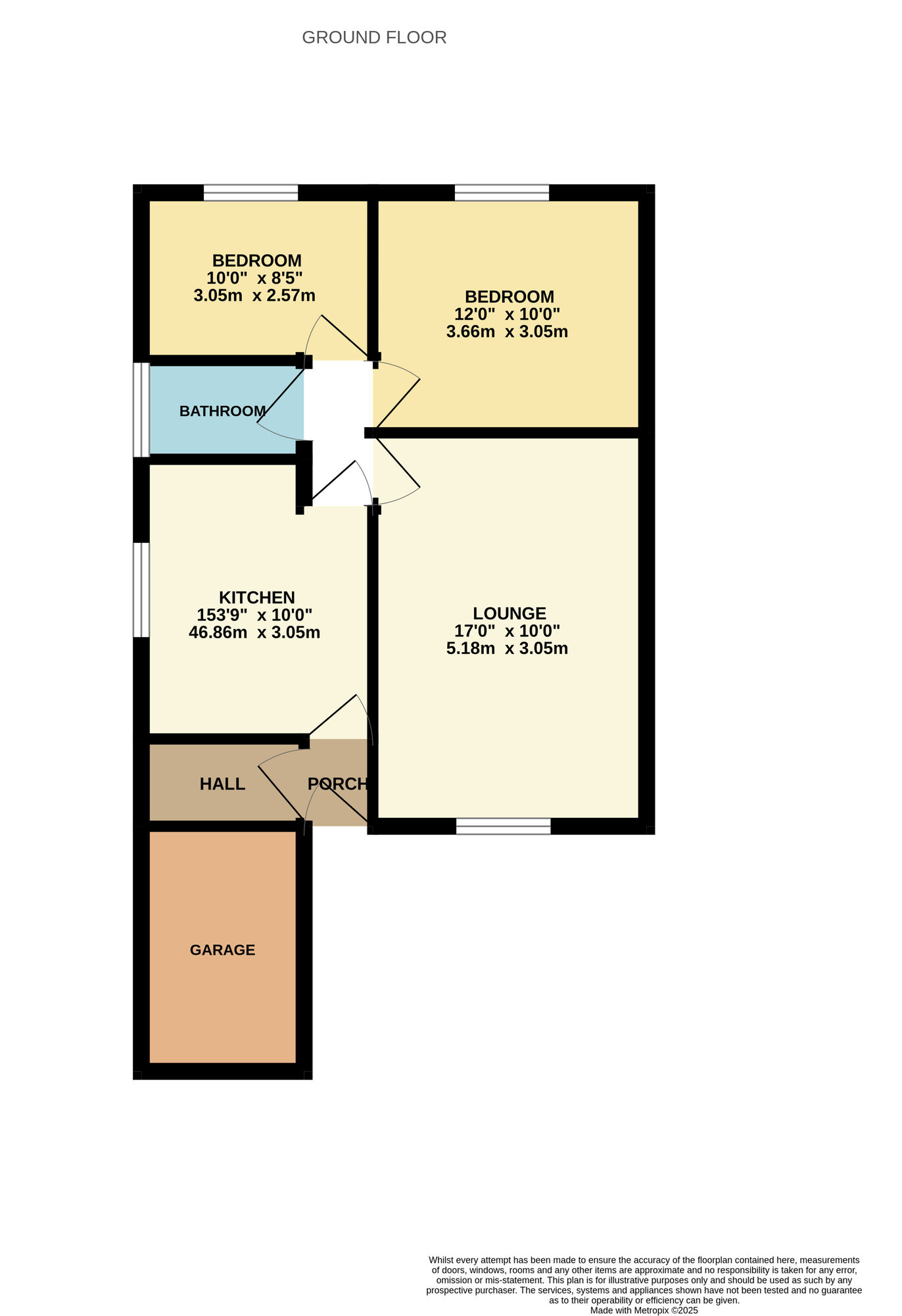 Floorplan of 2 bedroom Detached Bungalow for sale, Firtree Road, Norwich, Norfolk, NR7