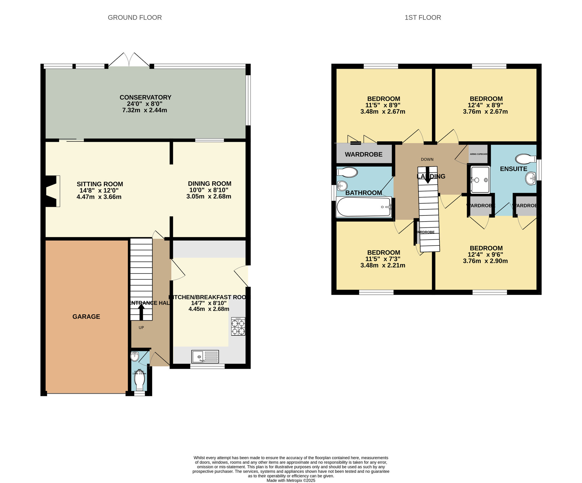 Floorplan of 4 bedroom Detached House for sale, Priors Drive, Norwich, Norfolk, NR6