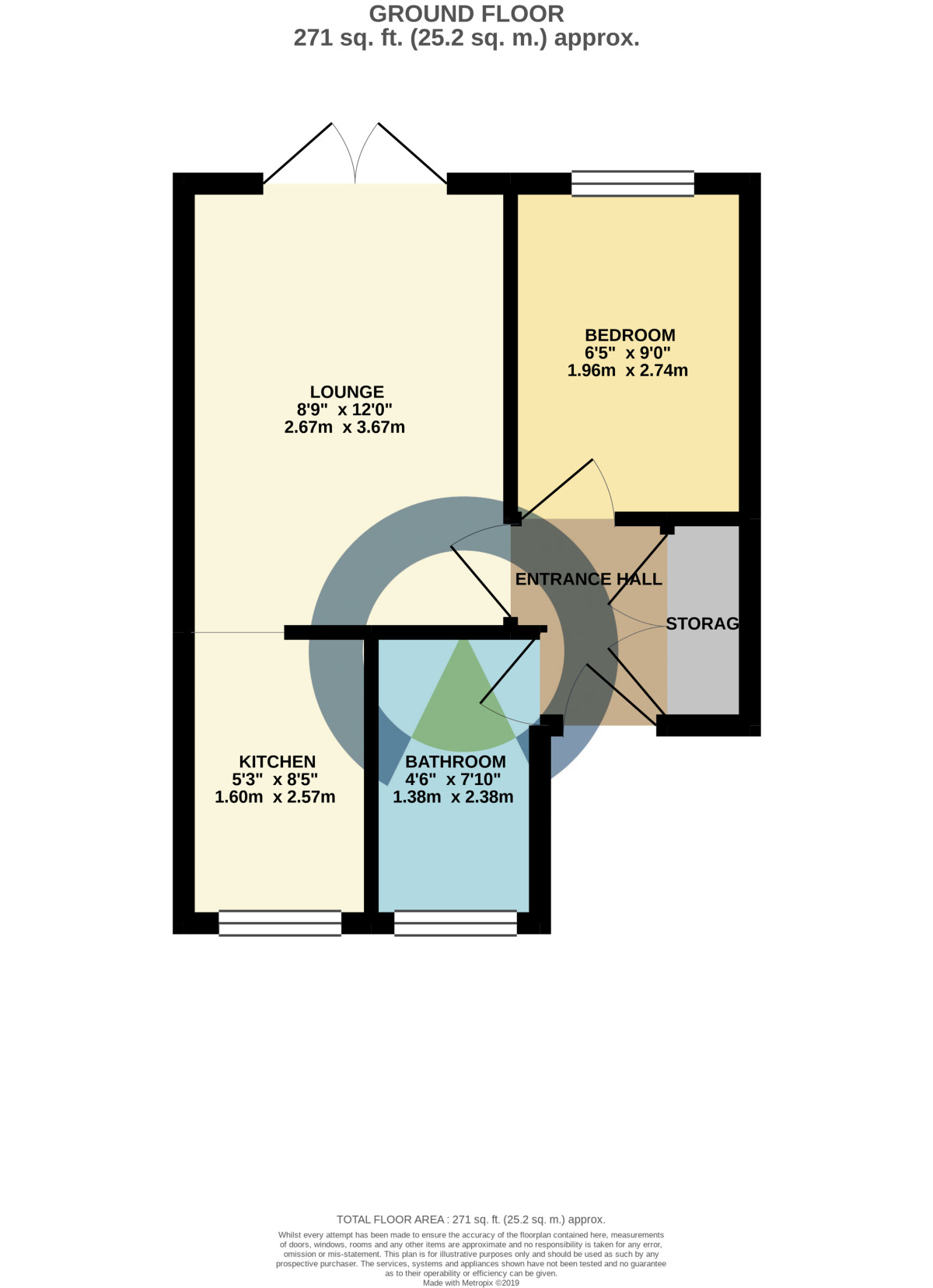 Floorplan of 1 bedroom  Flat to rent, Woodpecker Way, Northampton, NN4