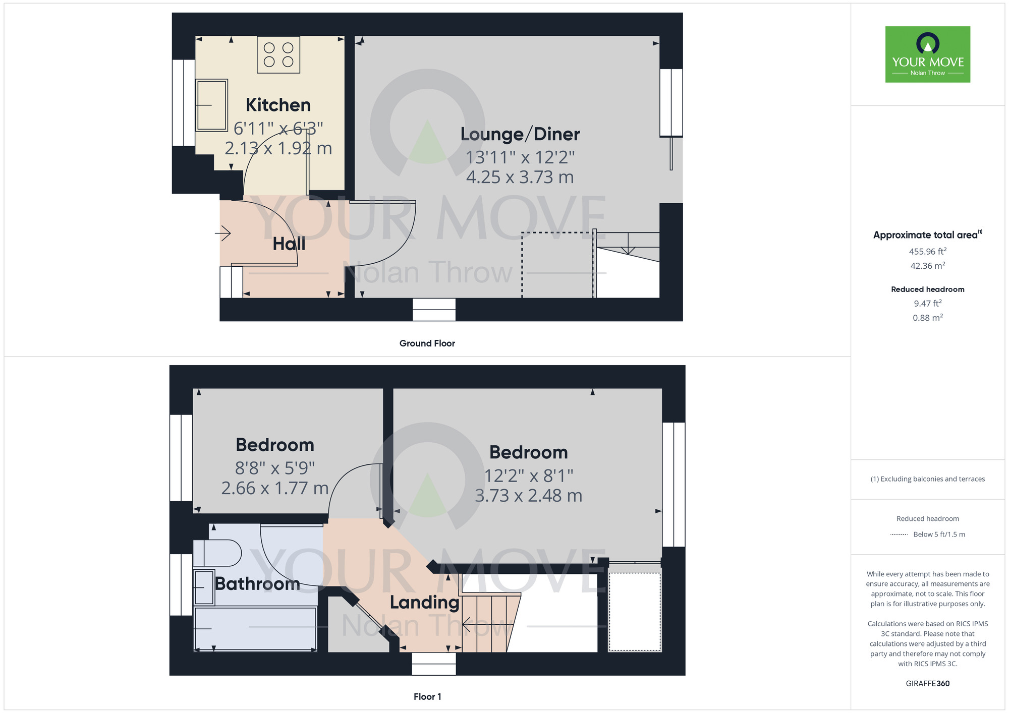 Floorplan of 2 bedroom End Terrace House to rent, St. Dunstans Rise, West Hunsbury, Northampton, NN4