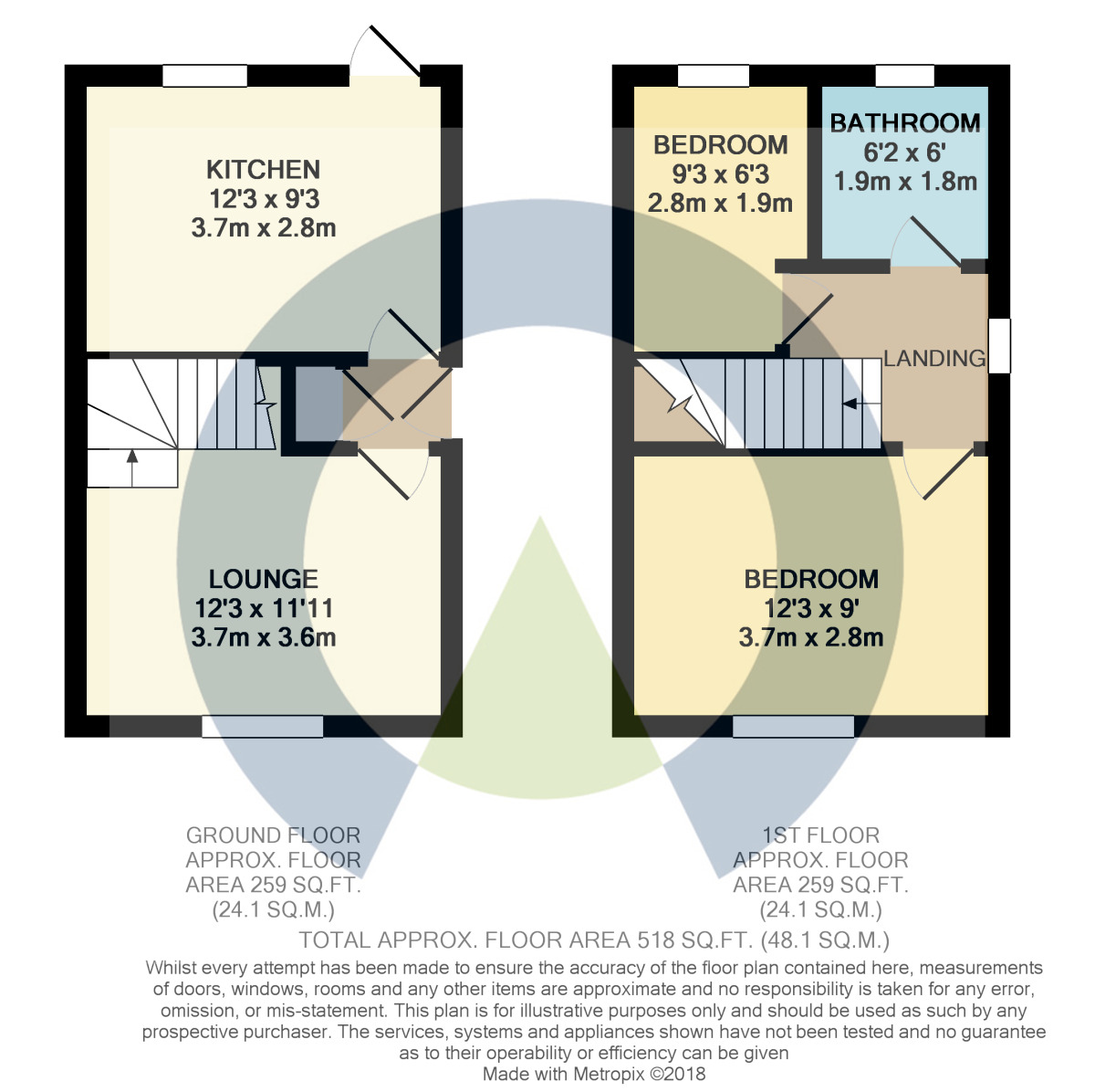 Floorplan of 2 bedroom Semi Detached House to rent, Kelburn Close, Northampton, NN4