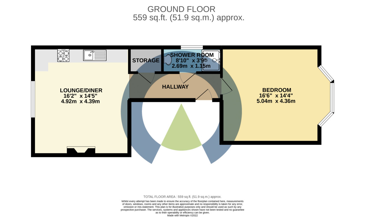 Floorplan of 1 bedroom  Flat to rent, College Street, Northampton, NN1