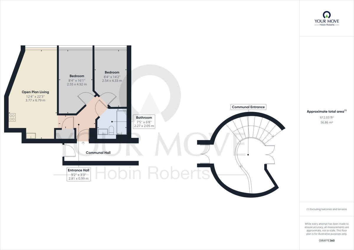 Floorplan of 2 bedroom  Flat to rent, Guildhall Road, Northampton, NN1