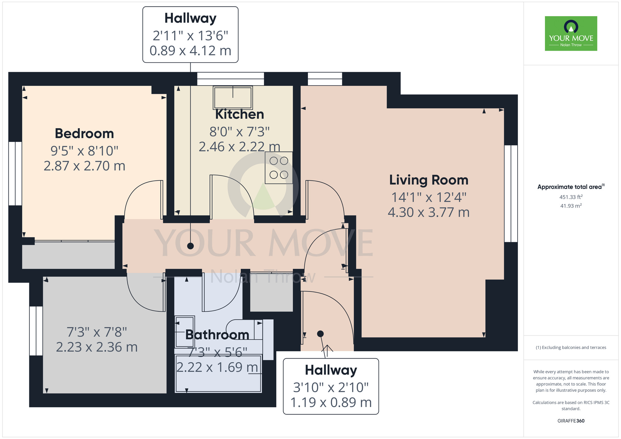 Floorplan of 2 bedroom  Flat to rent, The Lindens, Towcester, Northamptonshire, NN12