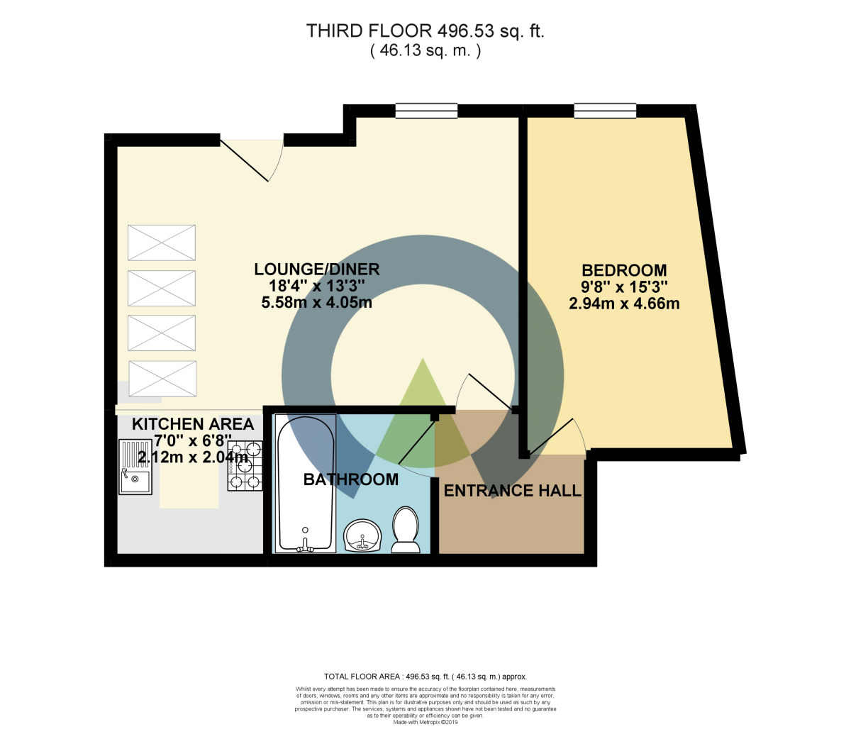 Floorplan of 1 bedroom  Flat to rent, Cattle Market Road, Northampton, NN1