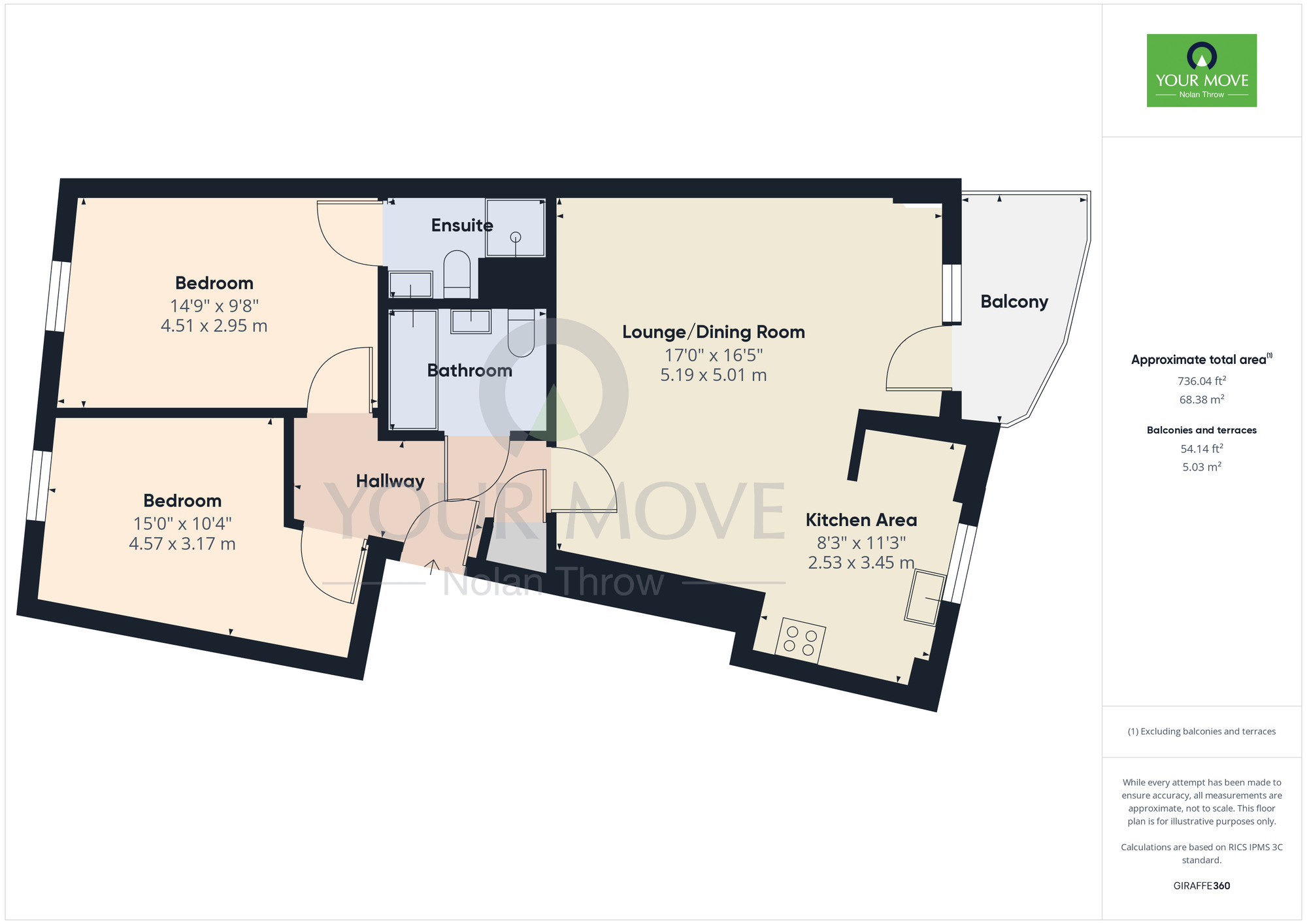 Floorplan of 2 bedroom  Flat to rent, Woolmonger Street, Northampton, NN1