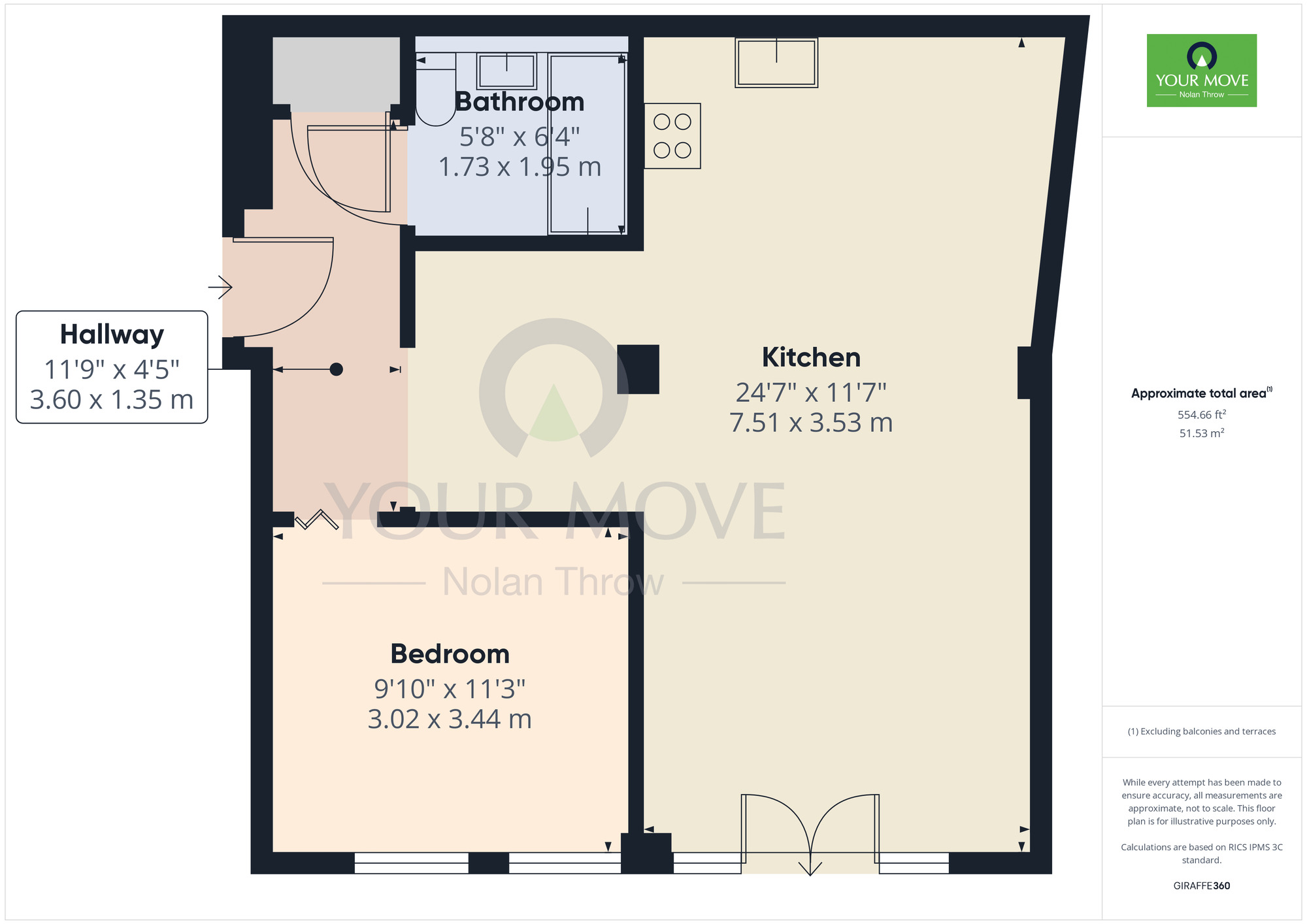 Floorplan of 1 bedroom  Flat to rent, Bridge Street, Northampton, NN1